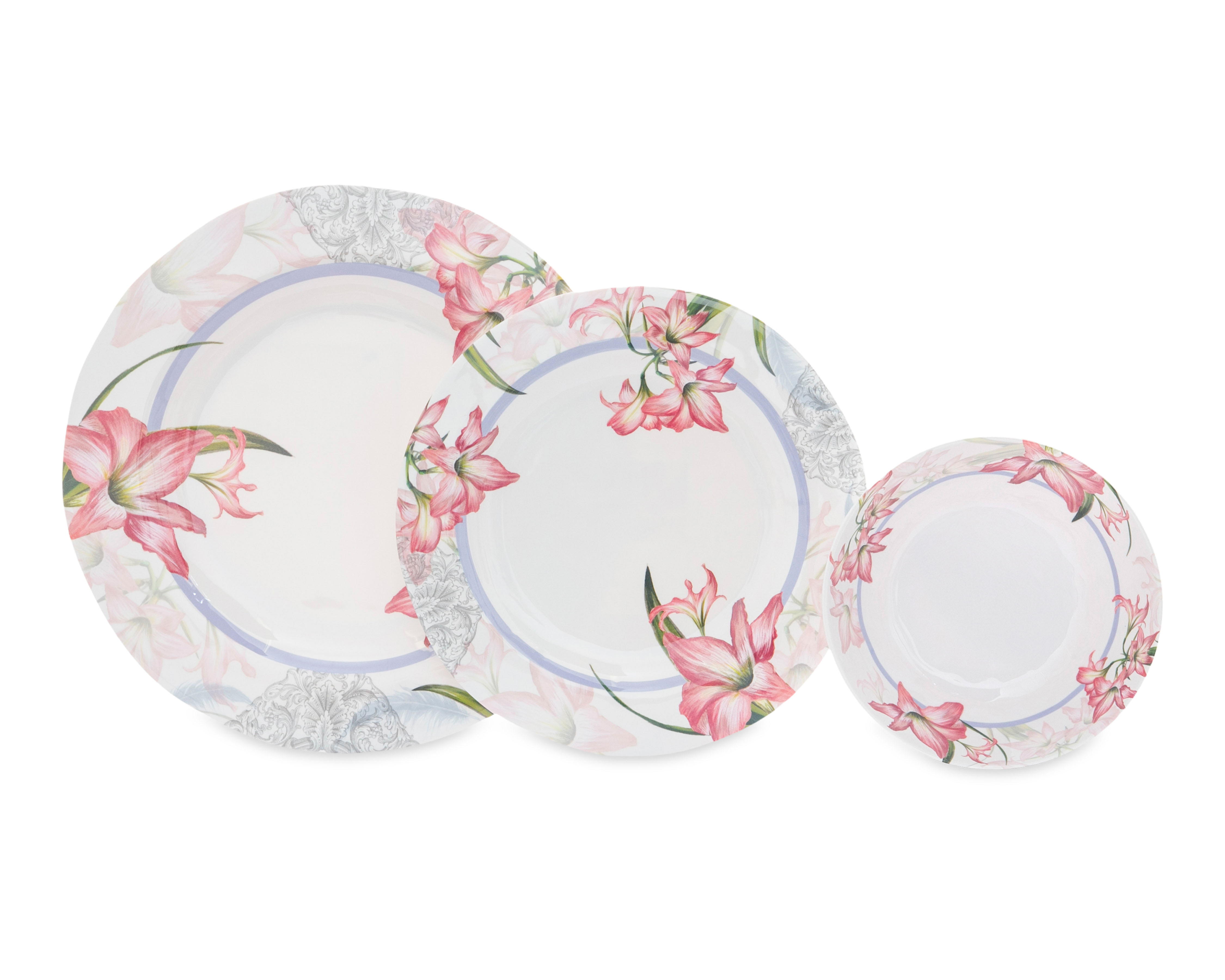 Foto 2 | Foto 2 | Vajilla de Melamina Blanca para 4 Personas 12 Piezas