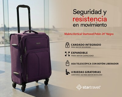 Foto 9 | Foto 9 | Maleta Vertical Startravel Pekin 20 Pulgadas Morada