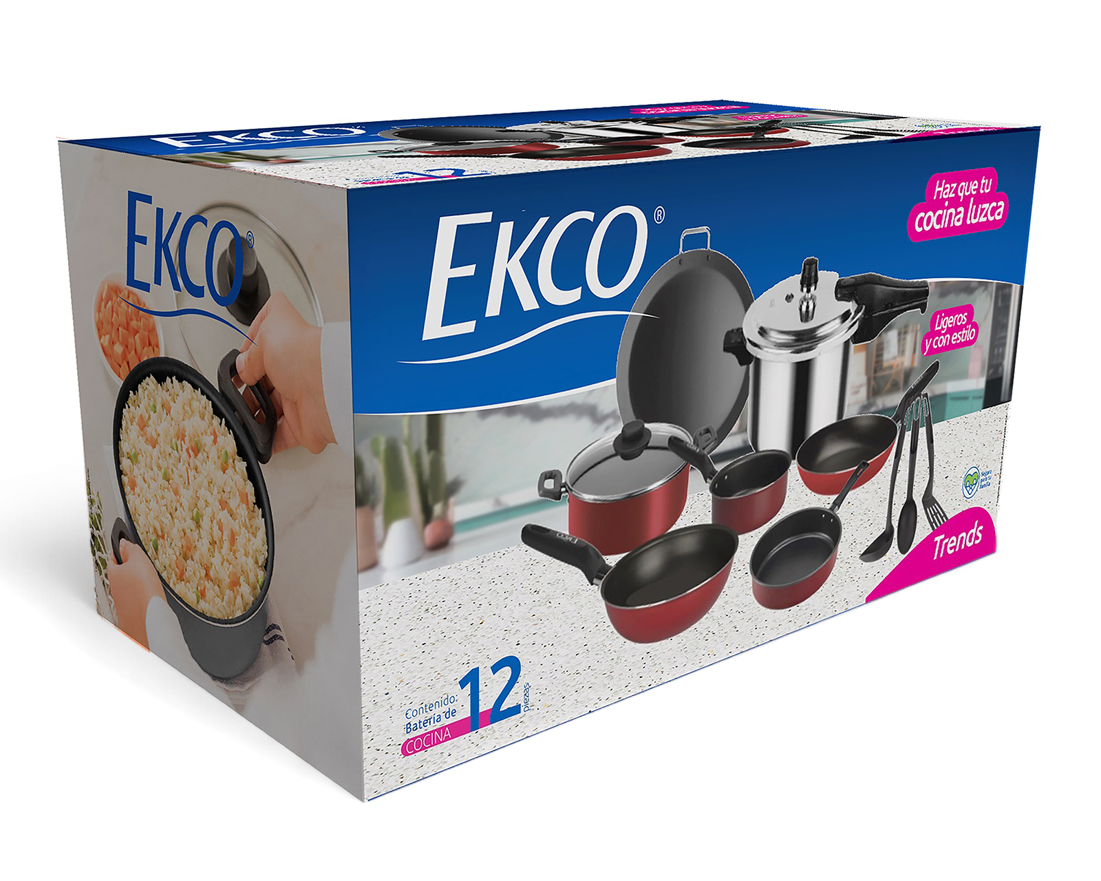 Foto 5 pulgar | Foto 4 | Batería de Cocina Ecko Trends 12 Piezas de Aluminio