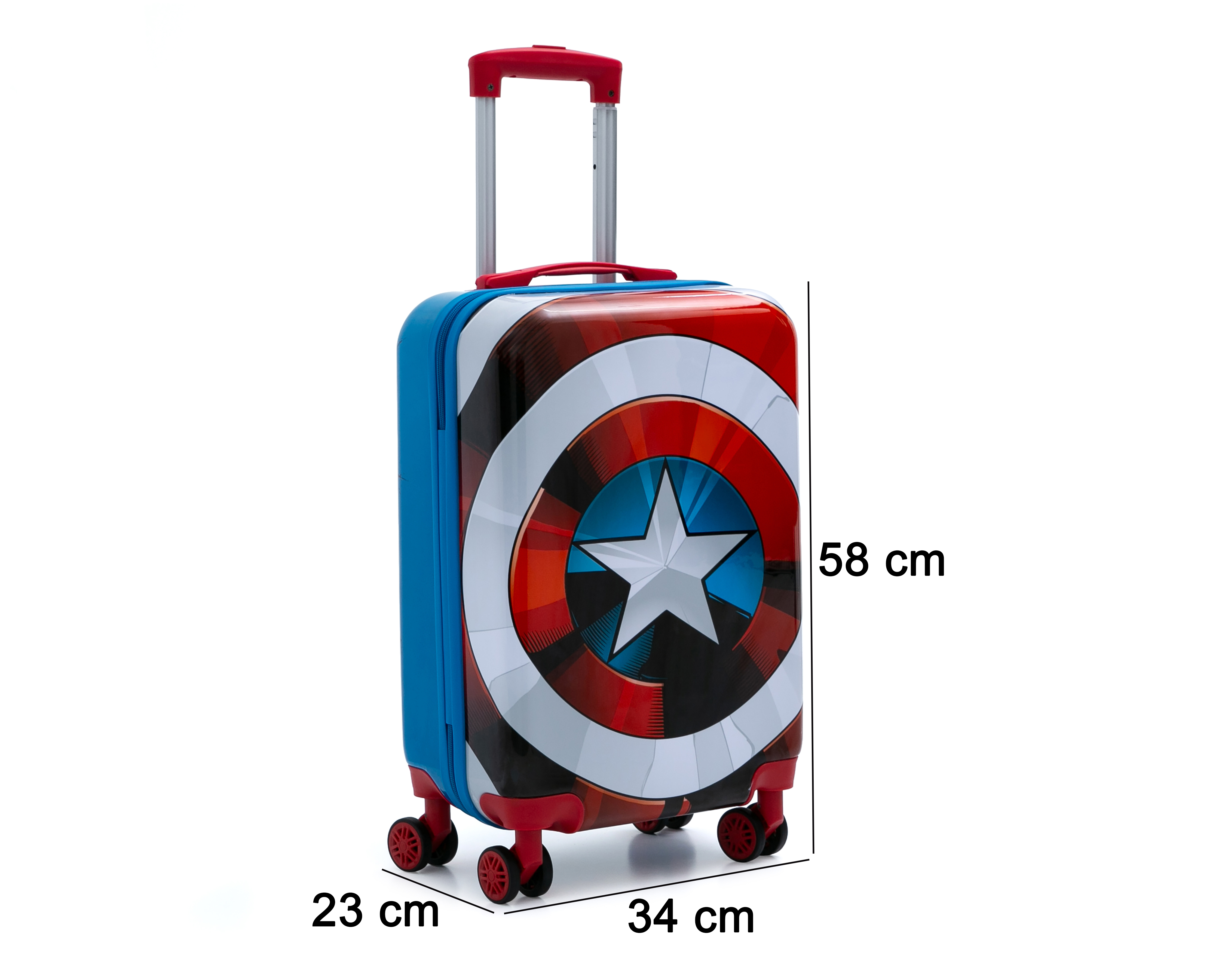 Foto 8 | Foto 8 | Maleta con Ruedas Marvel Capitán América 20 Pulgadas Azul