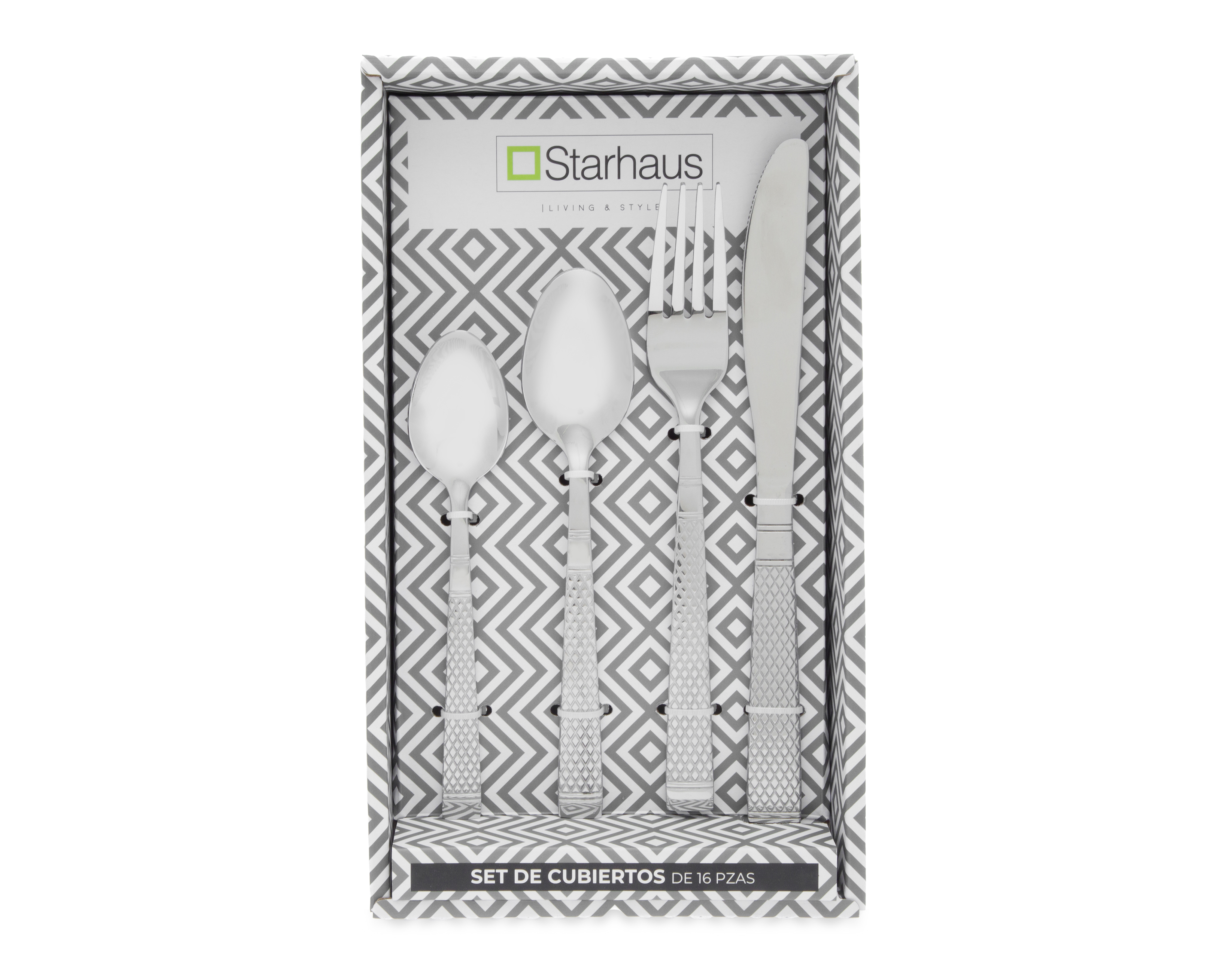 Cubiertos de Acero Inoxidable Starhaus 16 Piezas