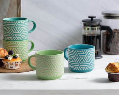 Foto 4 | Foto 4 | Taza de Cerámica Starhaus 384 ml 4 Piezas