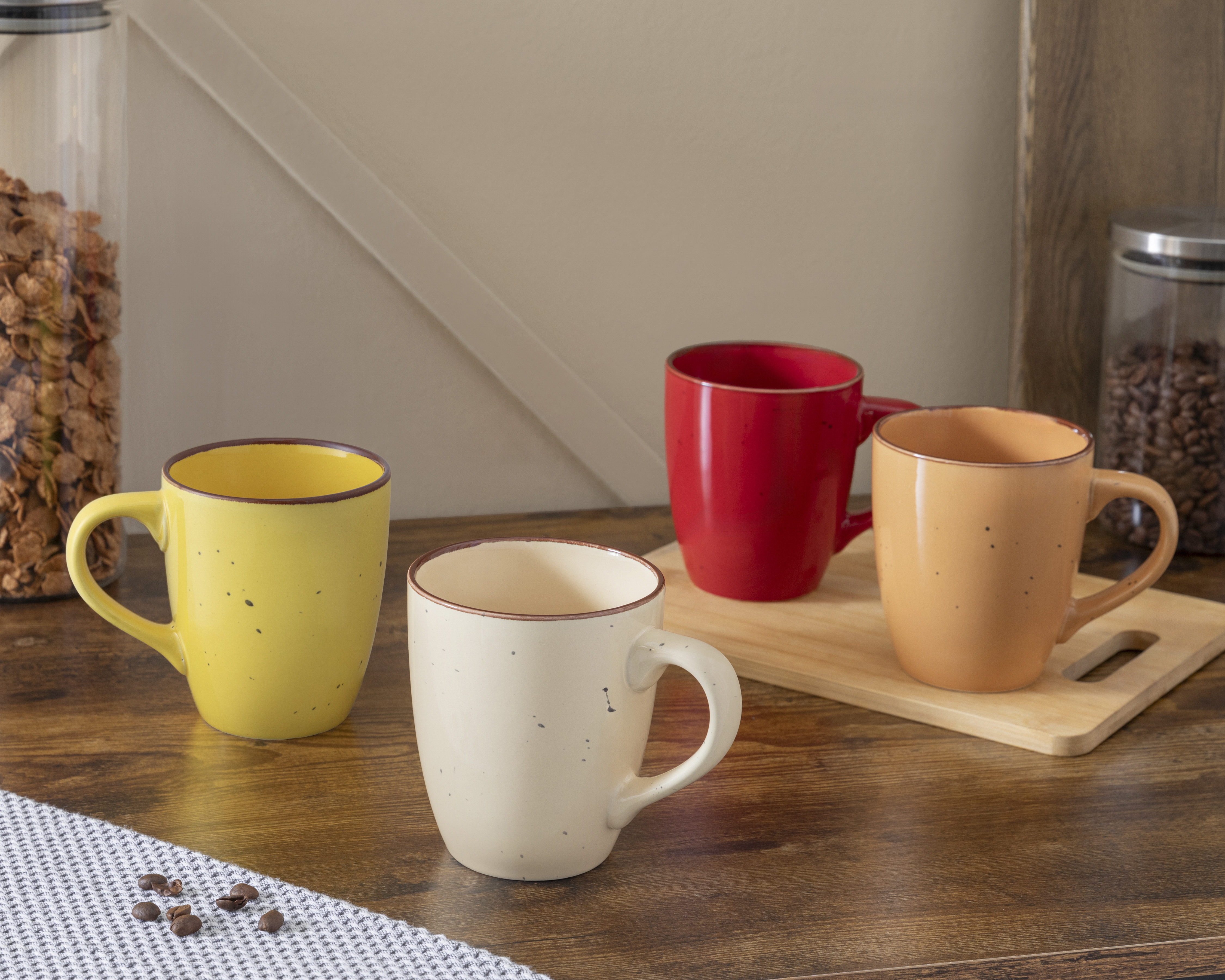 Foto 5 pulgar | Foto 4 | Taza de Cerámica Starhaus 458 ml 4 Piezas