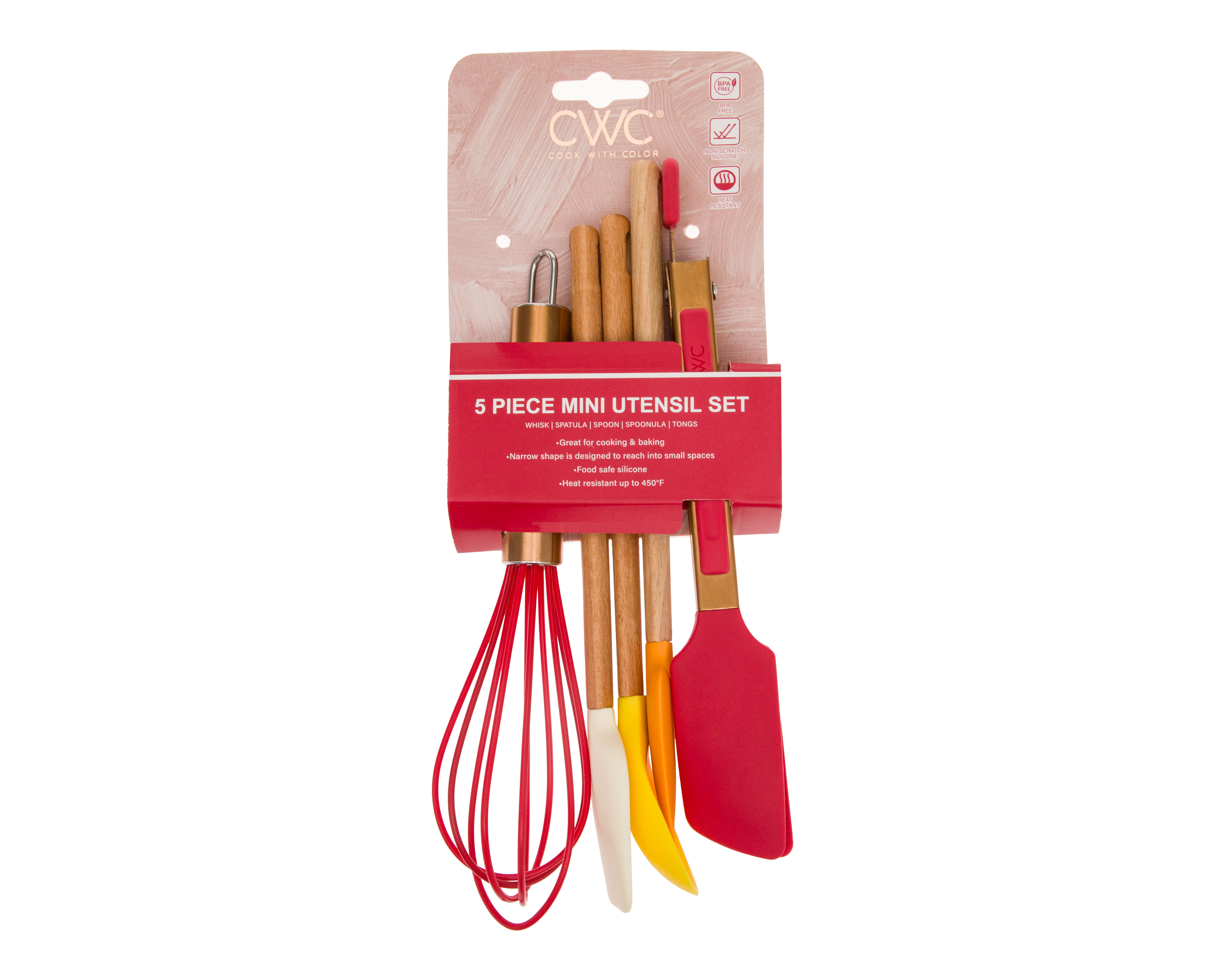 Foto 5 | Foto 5 | Juego de Utensilios de Cocina Cook with Color Resistente al Calor 5 Piezas