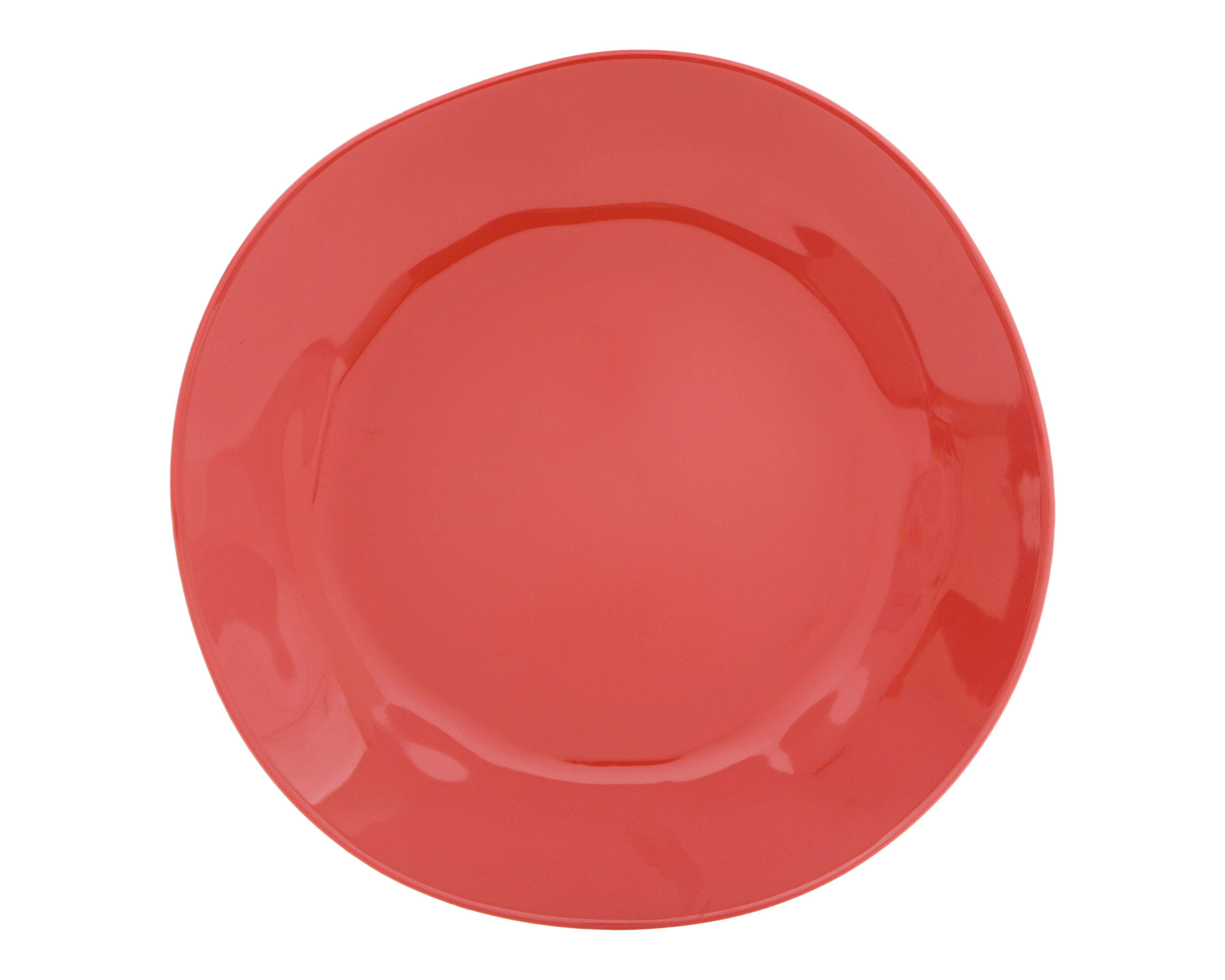 Foto 4 pulgar | Foto 3 | Plato Plano de Plástico Rojo 4 Piezas