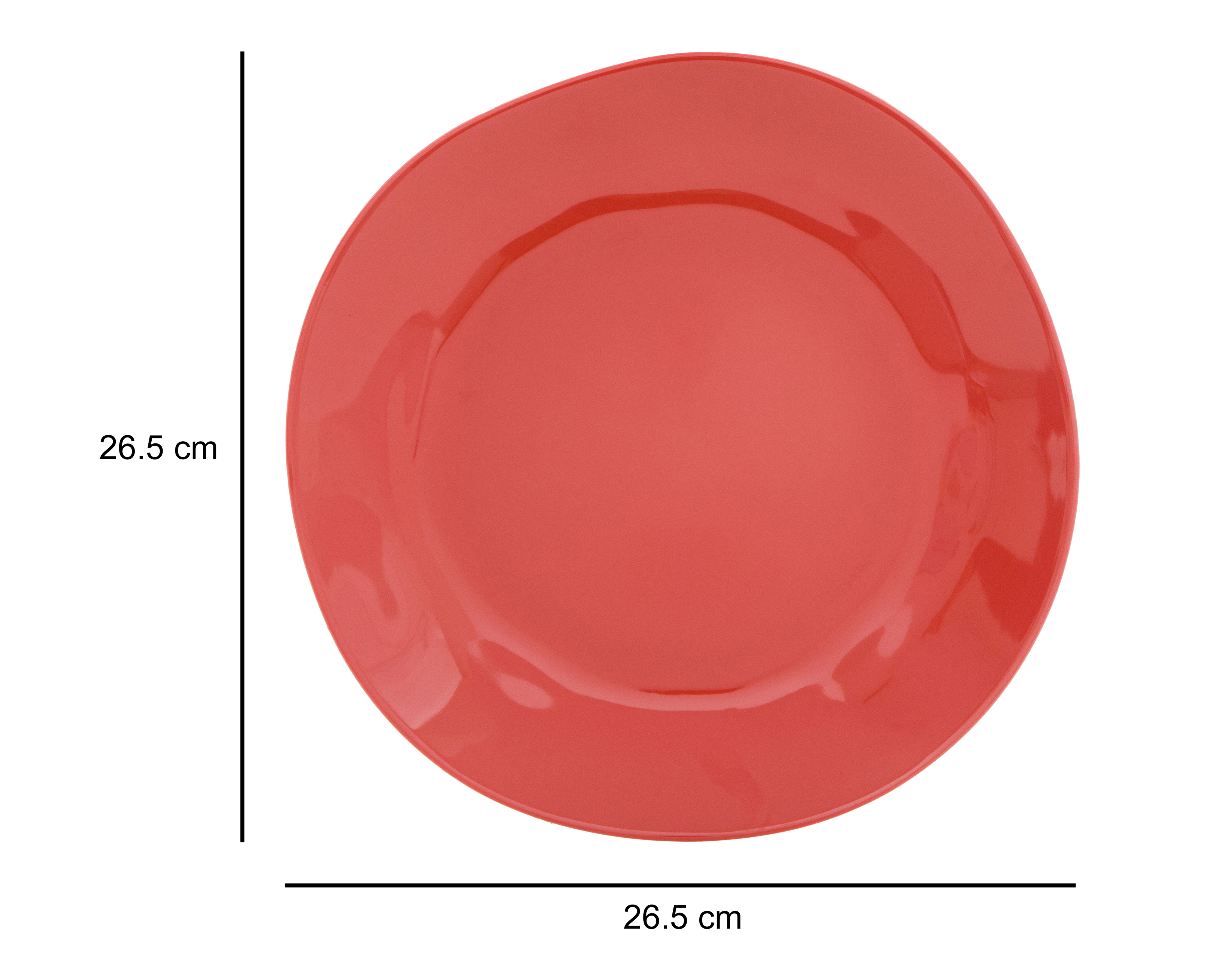 Foto 7 pulgar | Foto 6 | Plato Plano de Plástico Rojo 4 Piezas