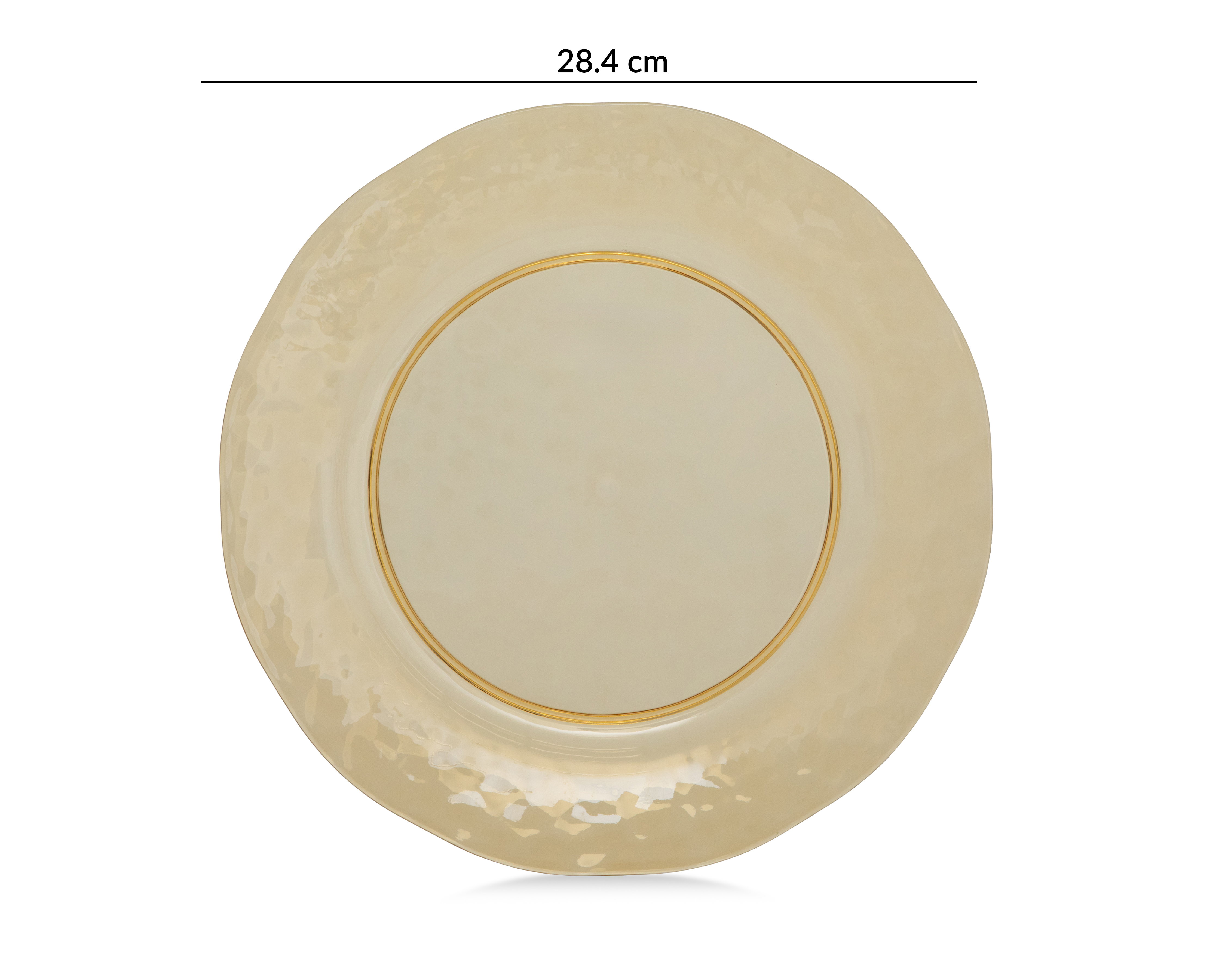 Foto 5 | Foto 5 | Plato Plano de Plástico Beige 4 Piezas