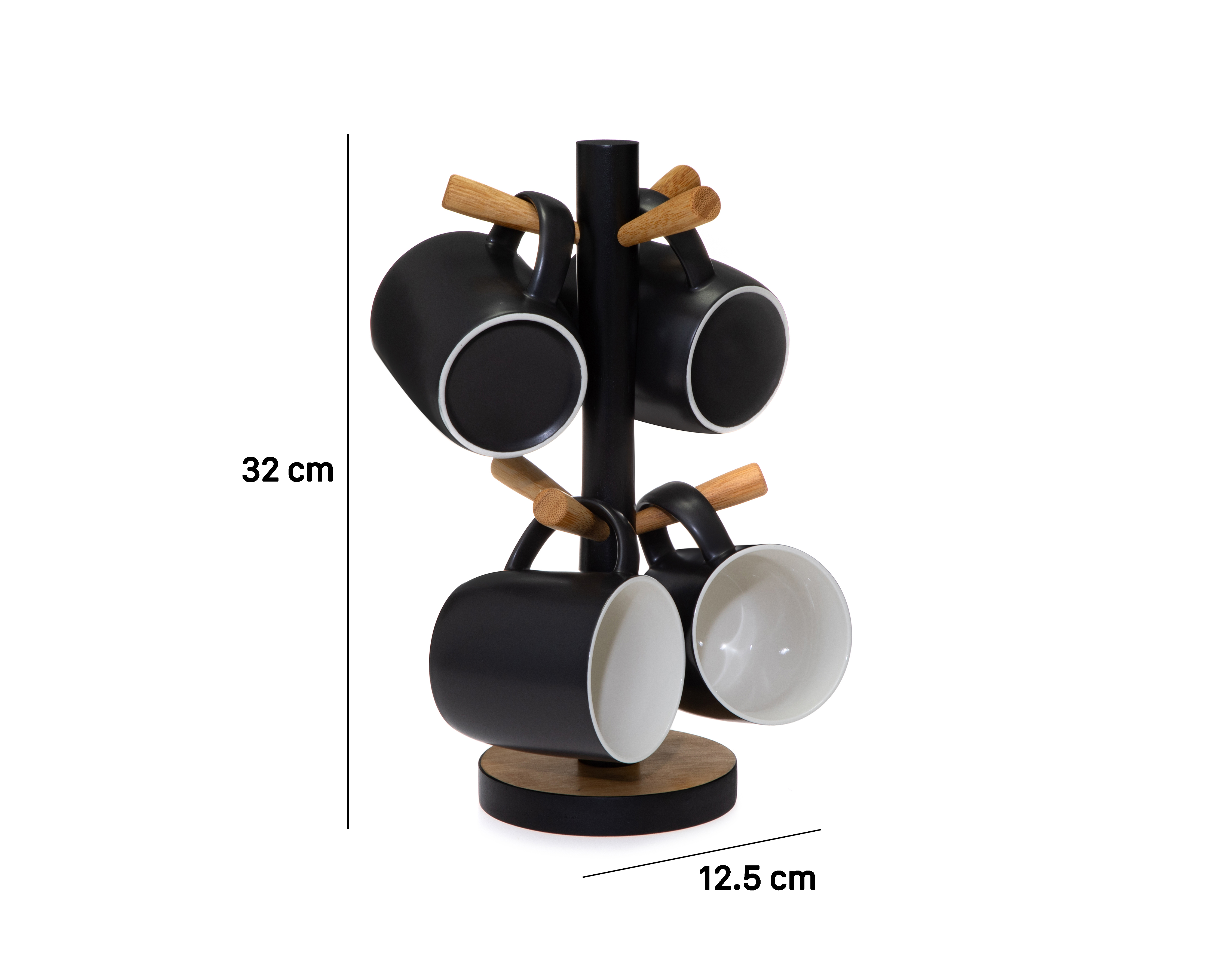 Foto 5 | Foto 5 | Tazas de Cerámica con Base Starhaus 350 ml 5 Piezas