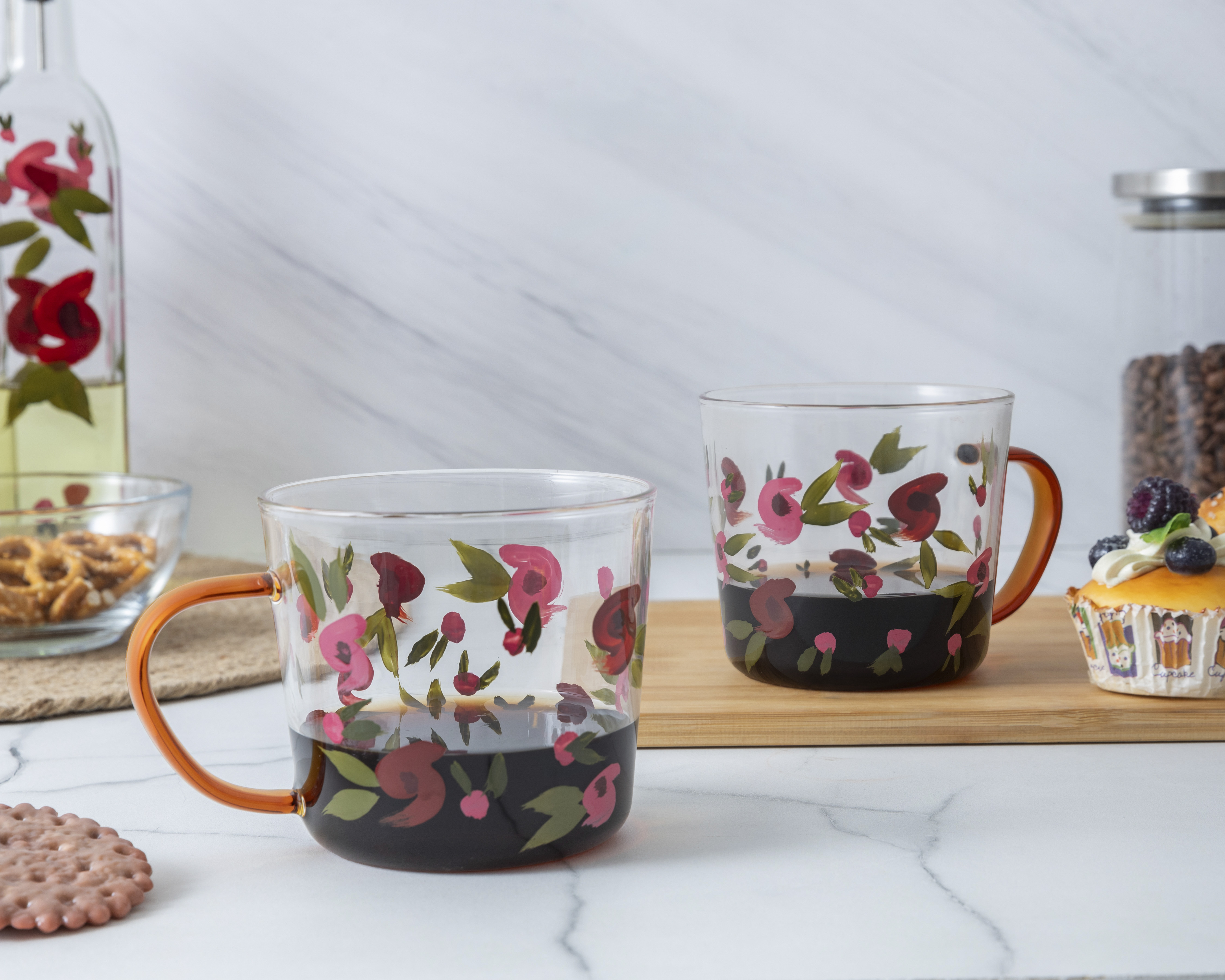Foto 5 pulgar | Foto 4 | Taza de Vidrio Starhaus 500 ml 2 Piezas