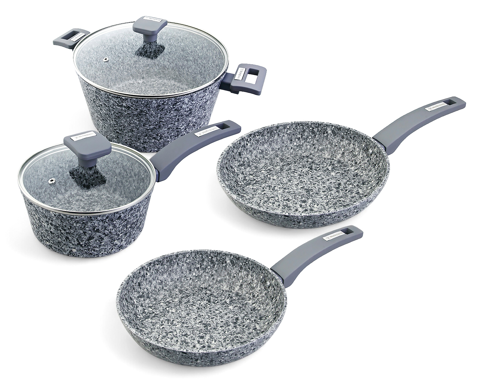 Batería de Cocina Westinghouse 6 piezas Antiadherente Mármol