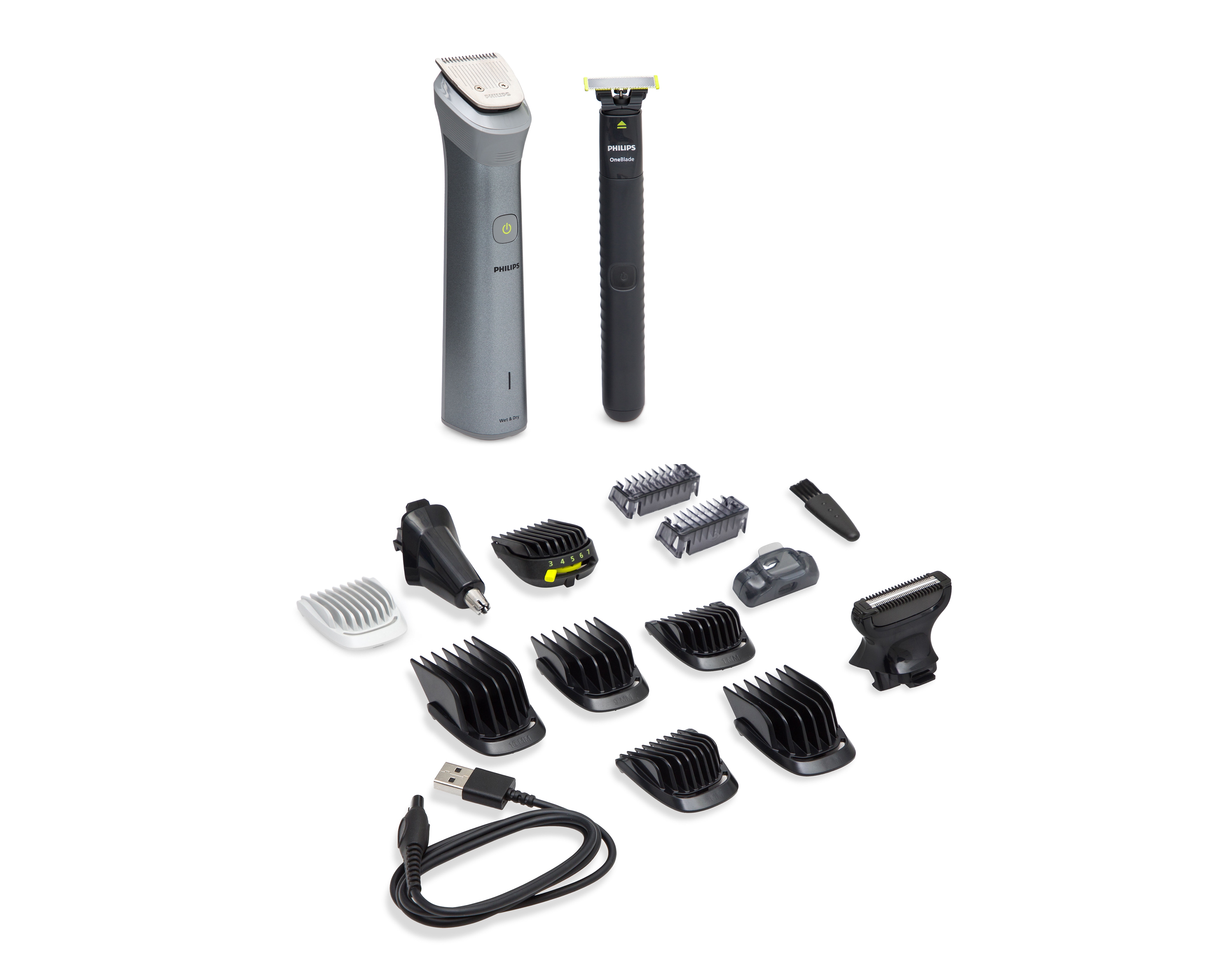Kit de Máquina para Cortar Cabello Phillips Multigroom Multiusos 11 Accesorios