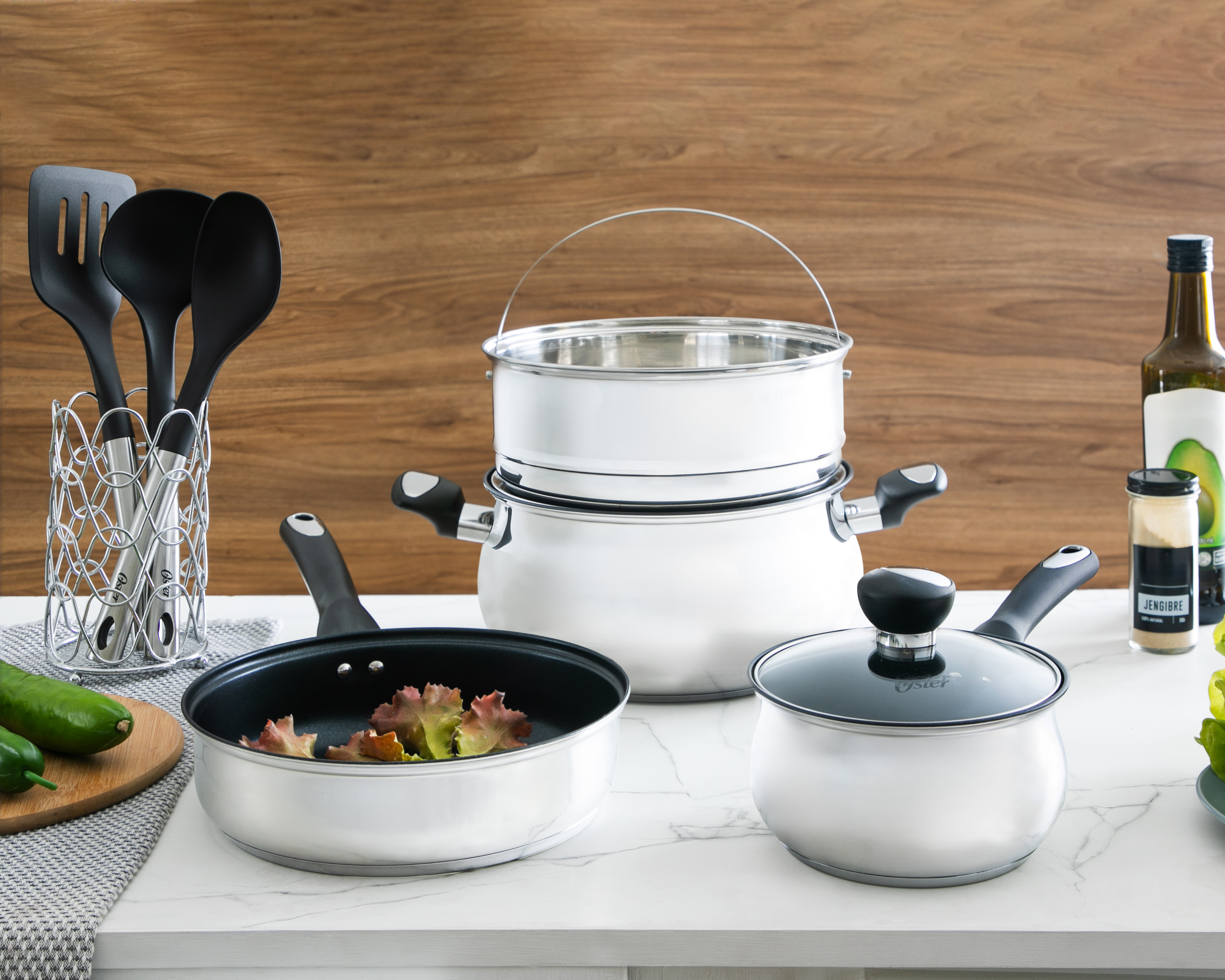 Foto 7 | Foto 7 | Batería de Cocina Oster 10 Piezas de Acero Inoxidable