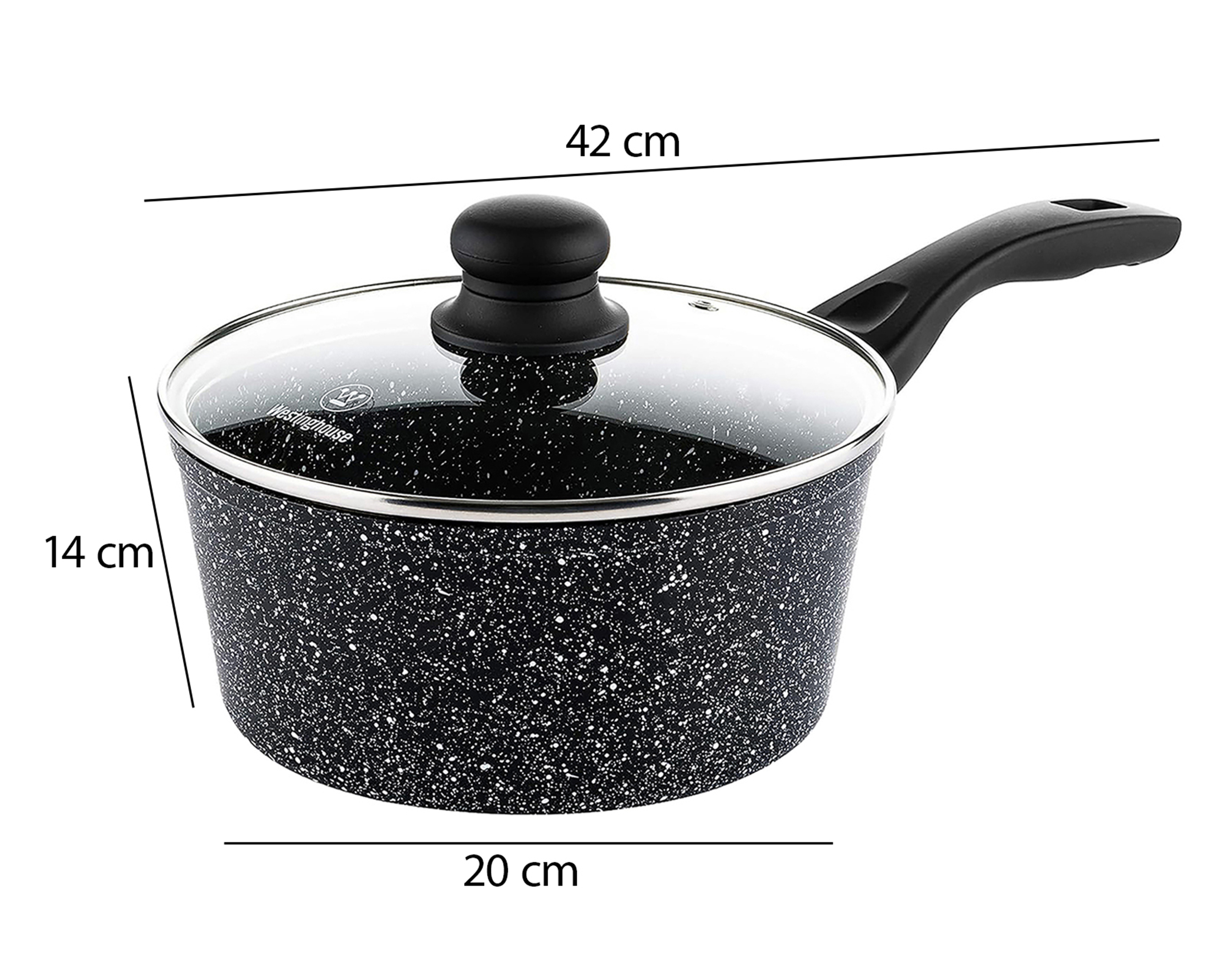 Foto 7 | Foto 7 | Olla Westinghouse Antiadherente Mármol 20 cm