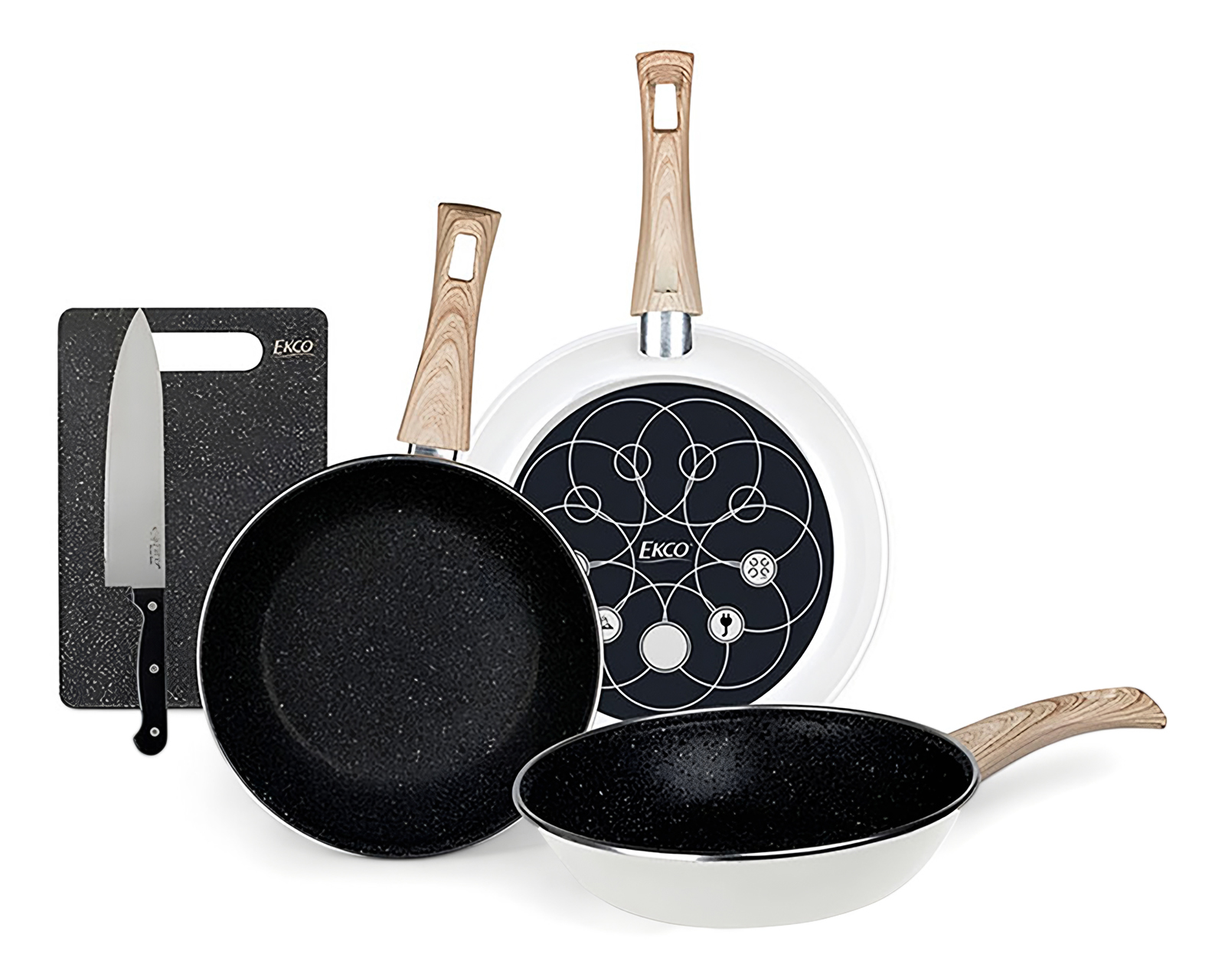 Foto 2 pulgar | Foto 1 | Juego de Sartenes Ekco 5 Piezas Antiadherentes