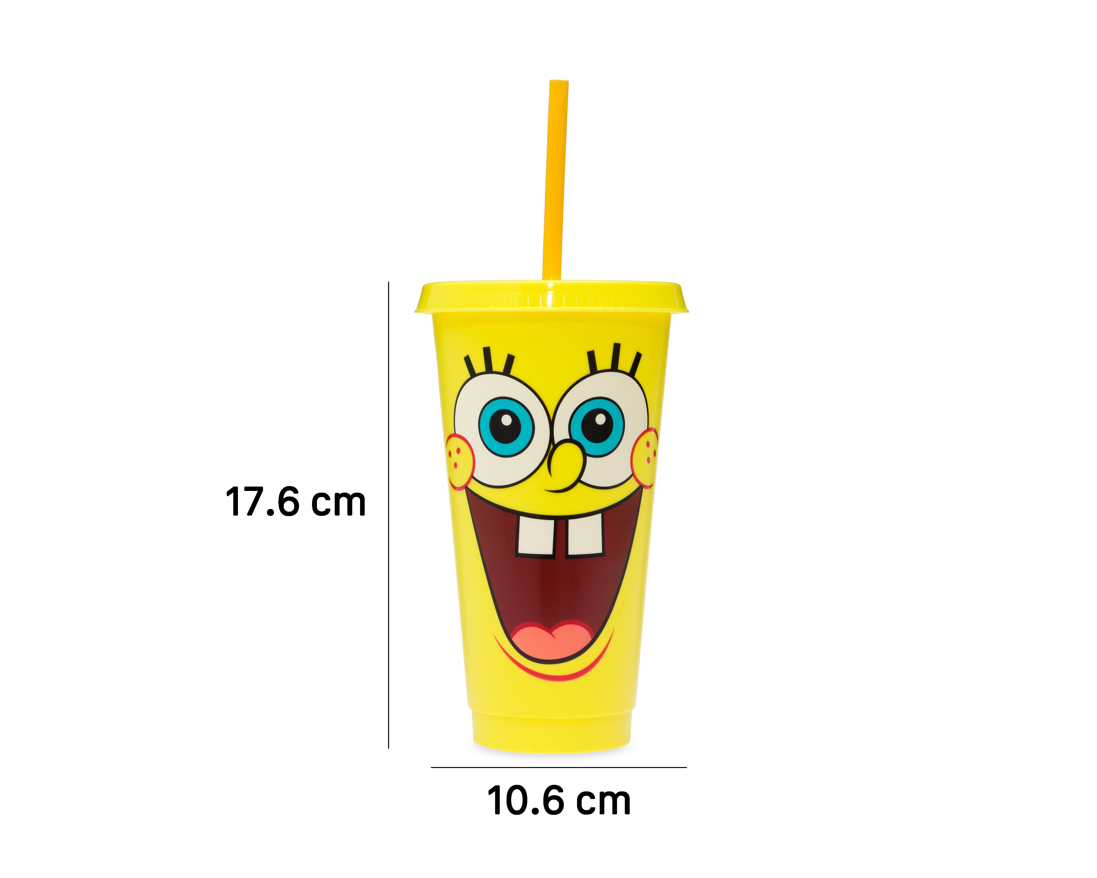 Foto 6 | Foto 6 | Vaso con Popote de Plástico Bob Esponja 680 ml