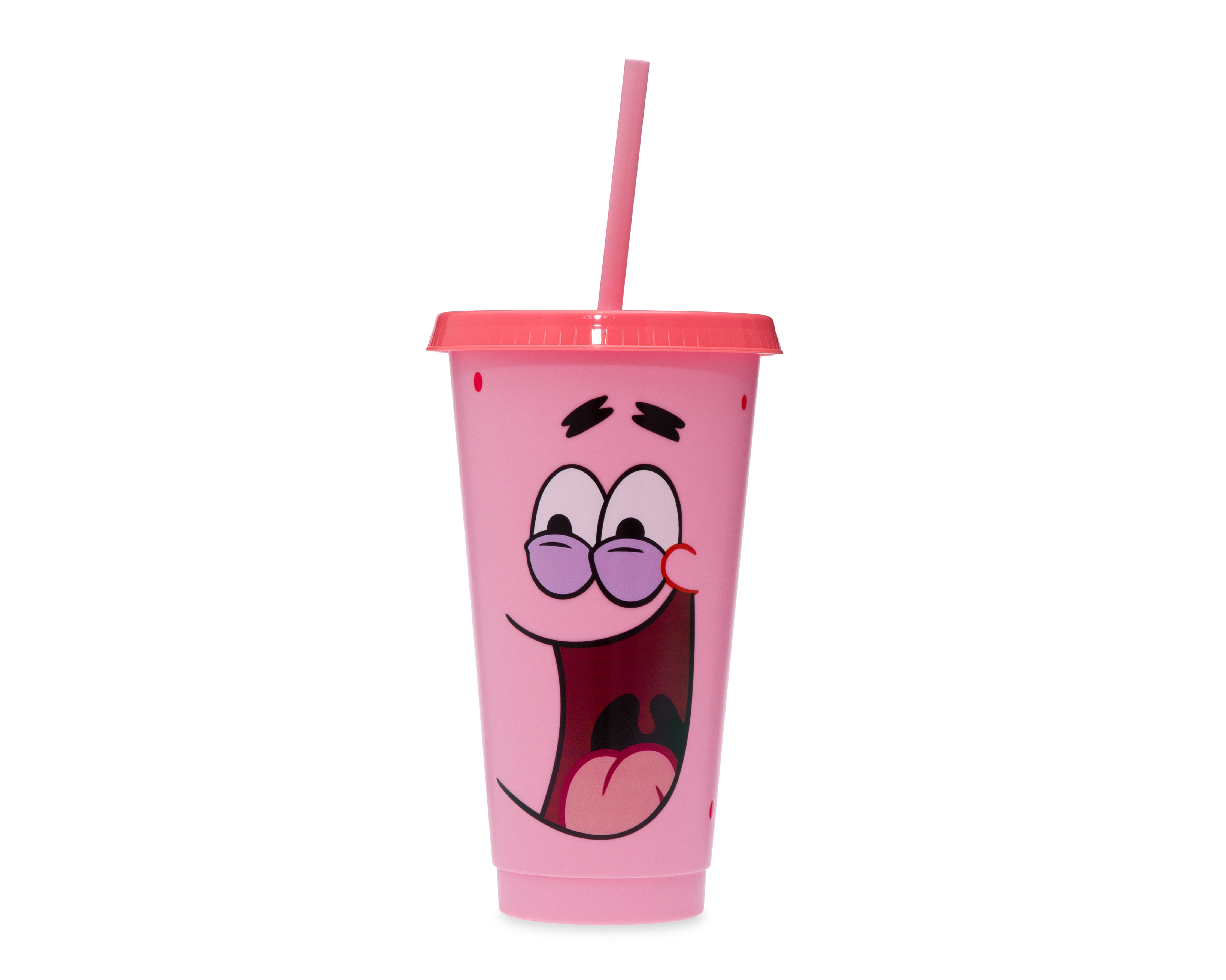 Vaso con Popote de Plástico Patricio Estrella 680 ml