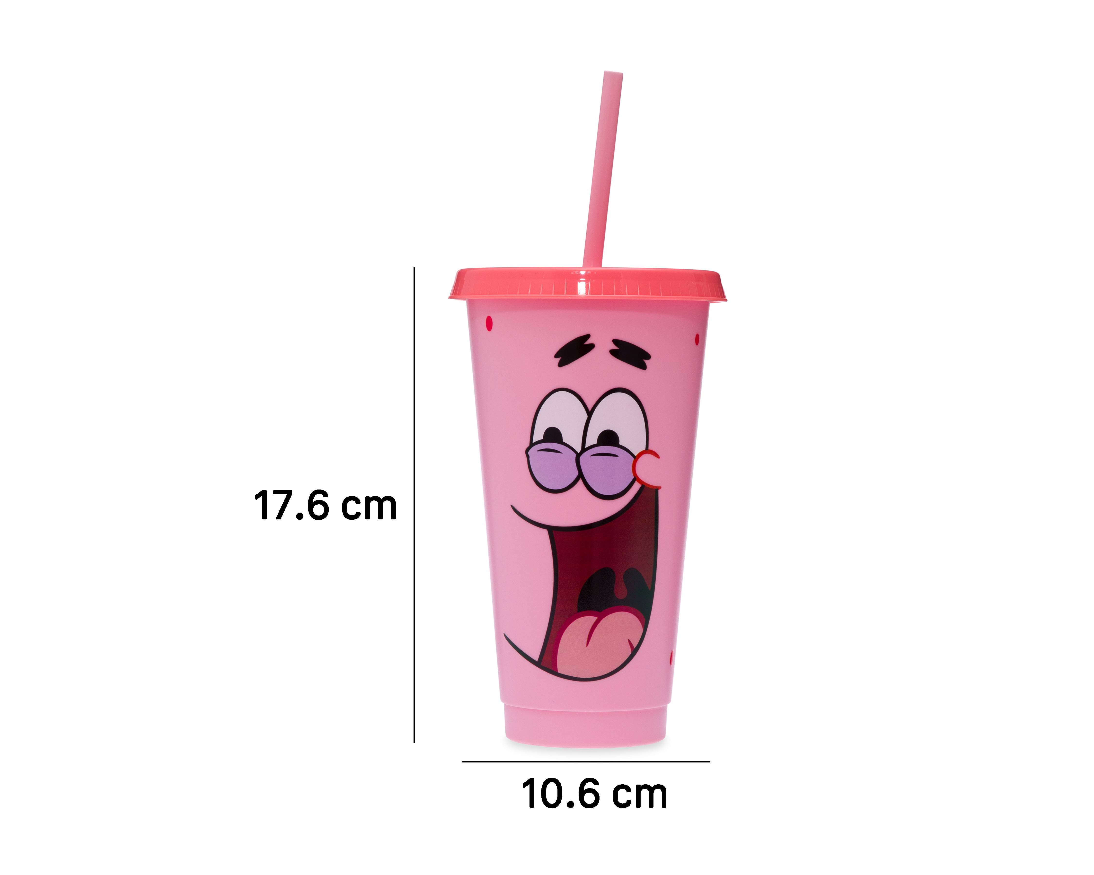 Foto 6 | Foto 6 | Vaso con Popote de Plástico Patricio Estrella 680 ml