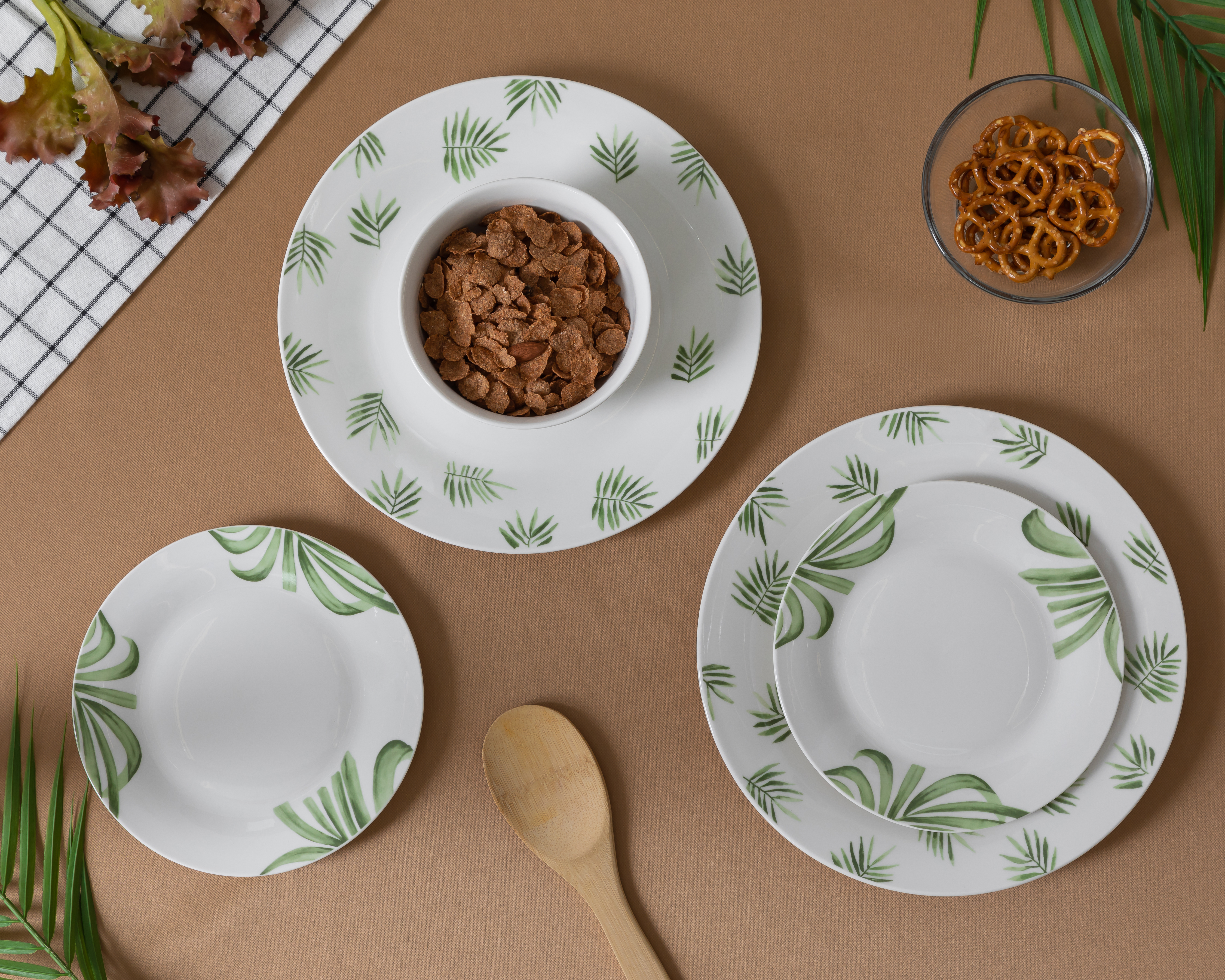 Vajilla de Porcelana Blanca para 4 Personas 12 Piezas