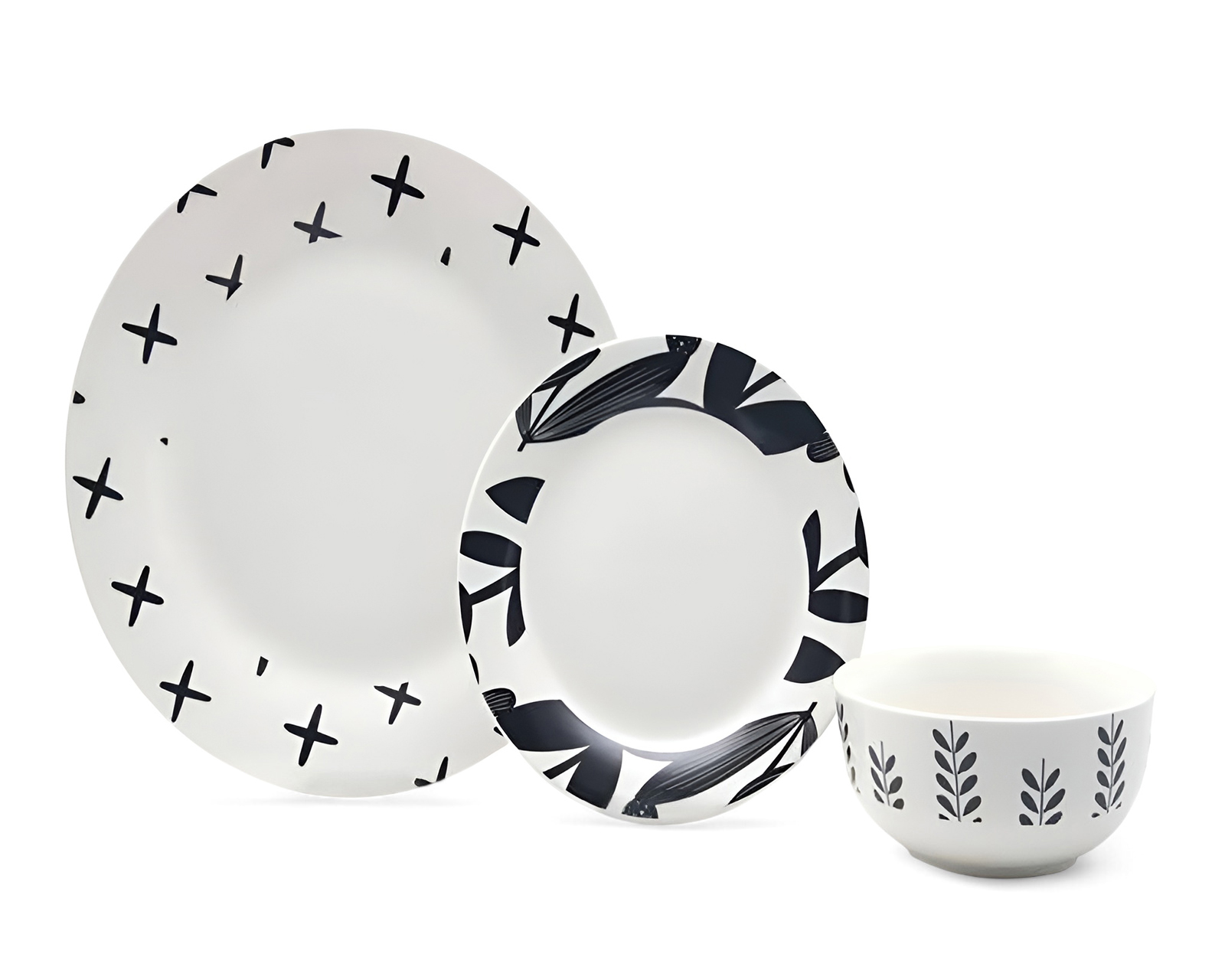 Foto 2 | Foto 2 | Vajilla de Porcelana Blanca para 4 Personas 12 Piezas