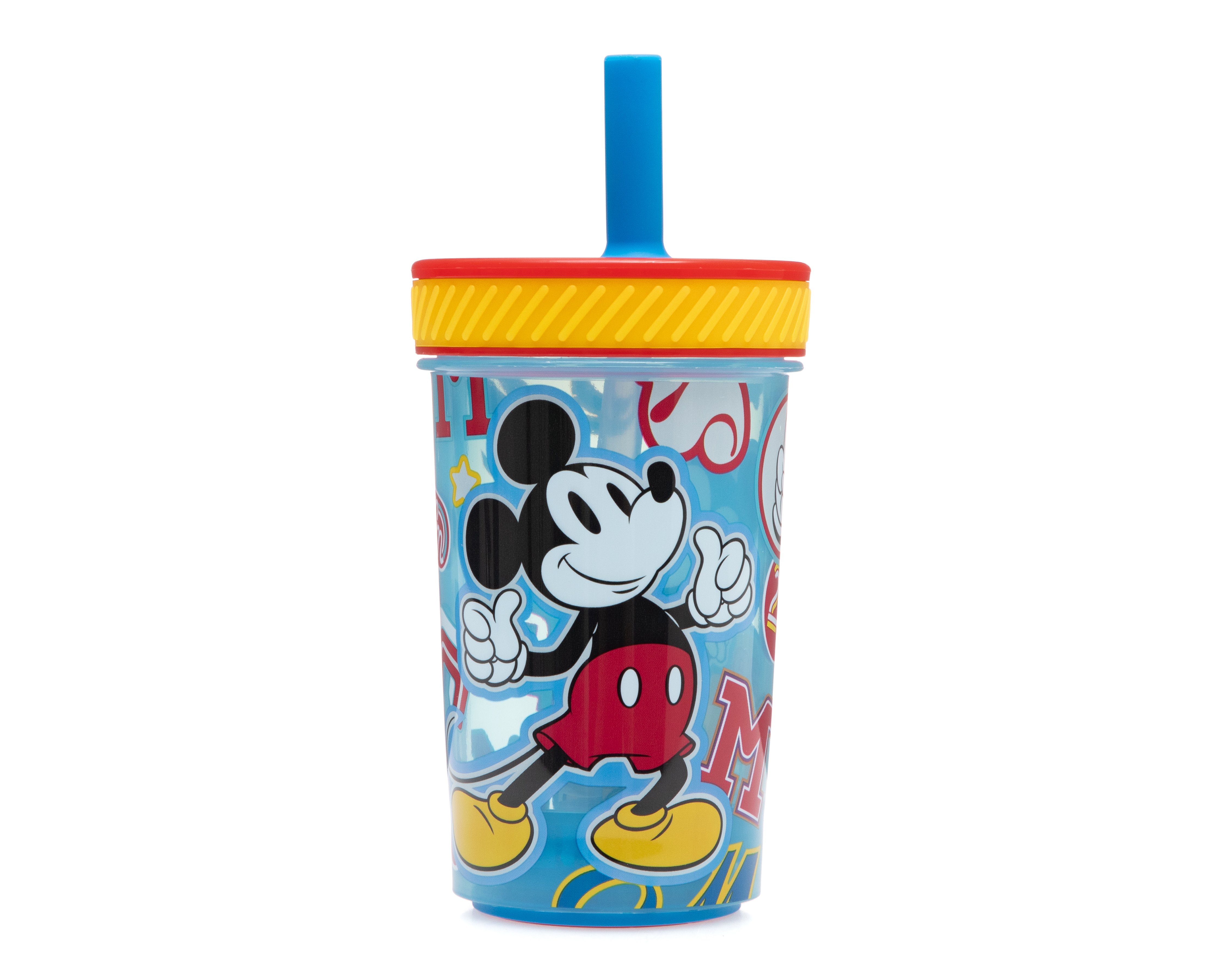 Foto 2 pulgar | Foto 1 | Vaso con Popote de Plástico Disney Mickey Mouse 370 ml