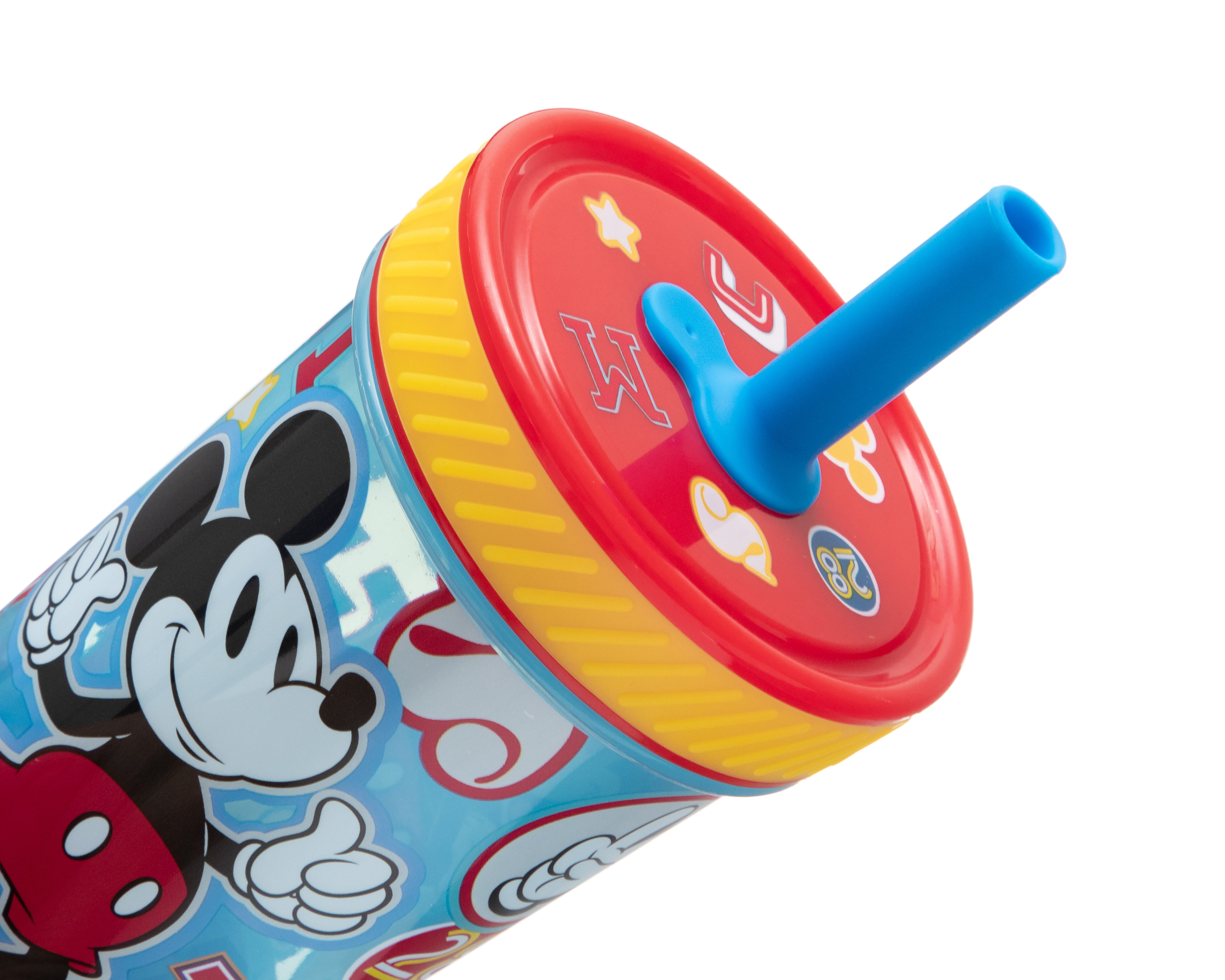 Foto 3 pulgar | Foto 2 | Vaso con Popote de Plástico Disney Mickey Mouse 370 ml