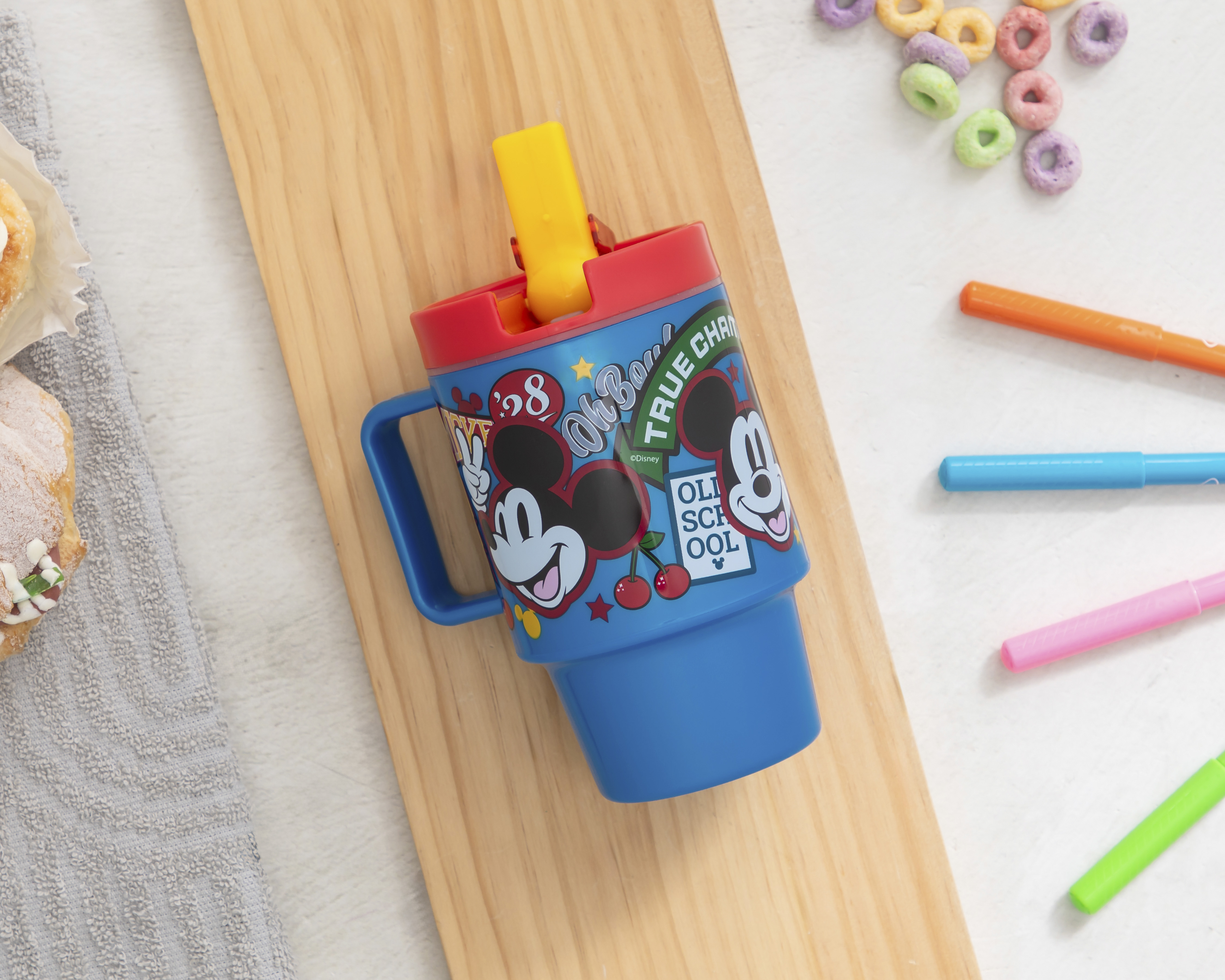 Foto 6 pulgar | Foto 5 | Vaso con Popote de Plástico Mickey Mouse 530 ml