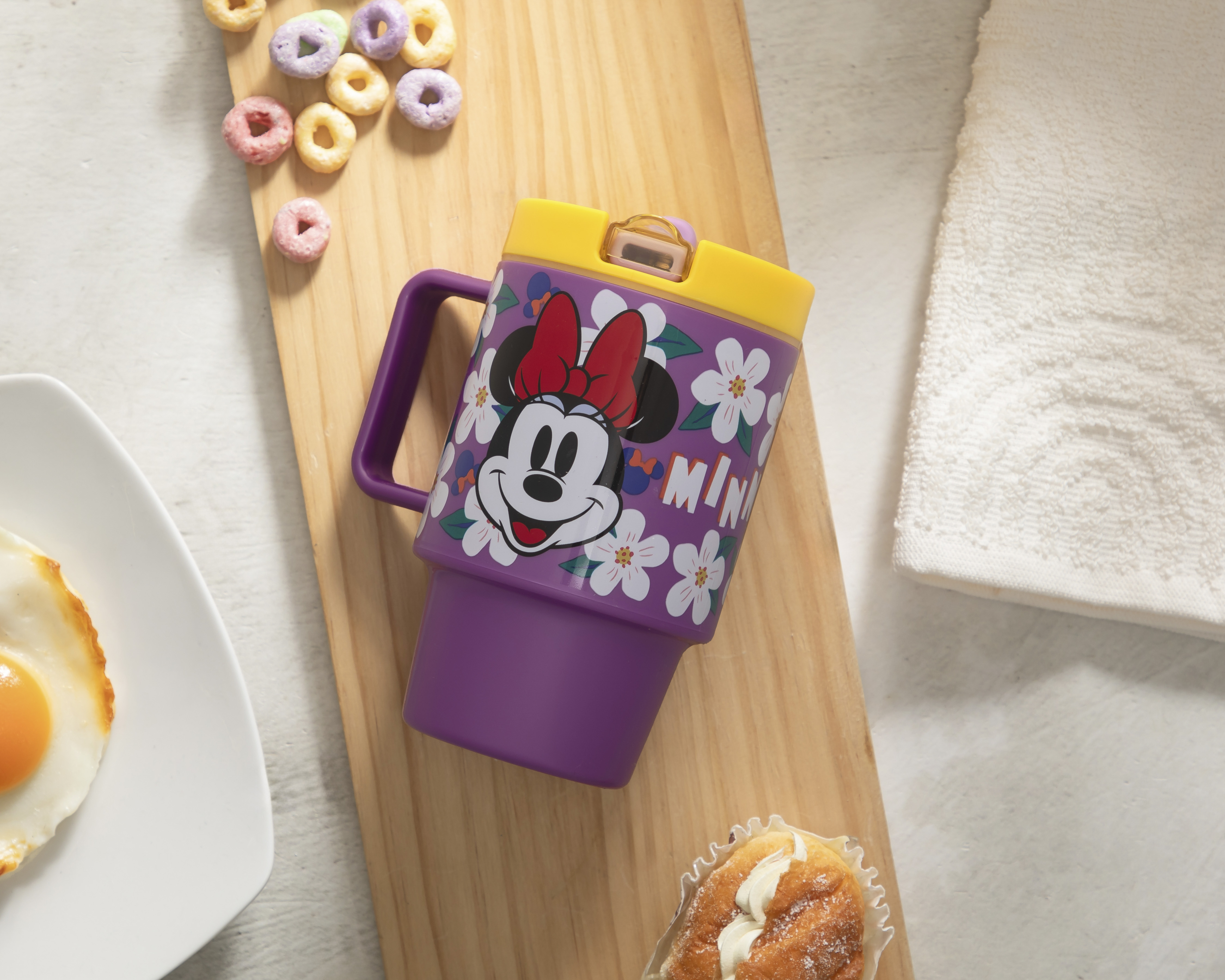 Foto 6 pulgar | Foto 5 | Vaso con Popote de Plástico Minnie Mouse 530 ml