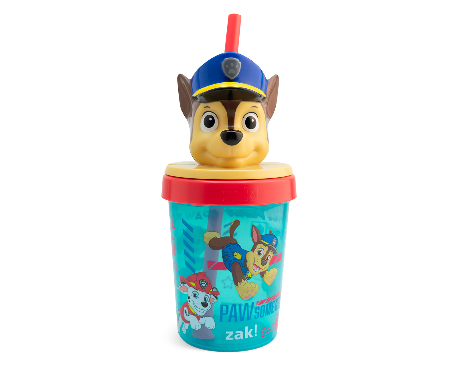 Foto 2 pulgar | Foto 1 | Vaso con Popote de Plástico Fun Kids Paw Patrol