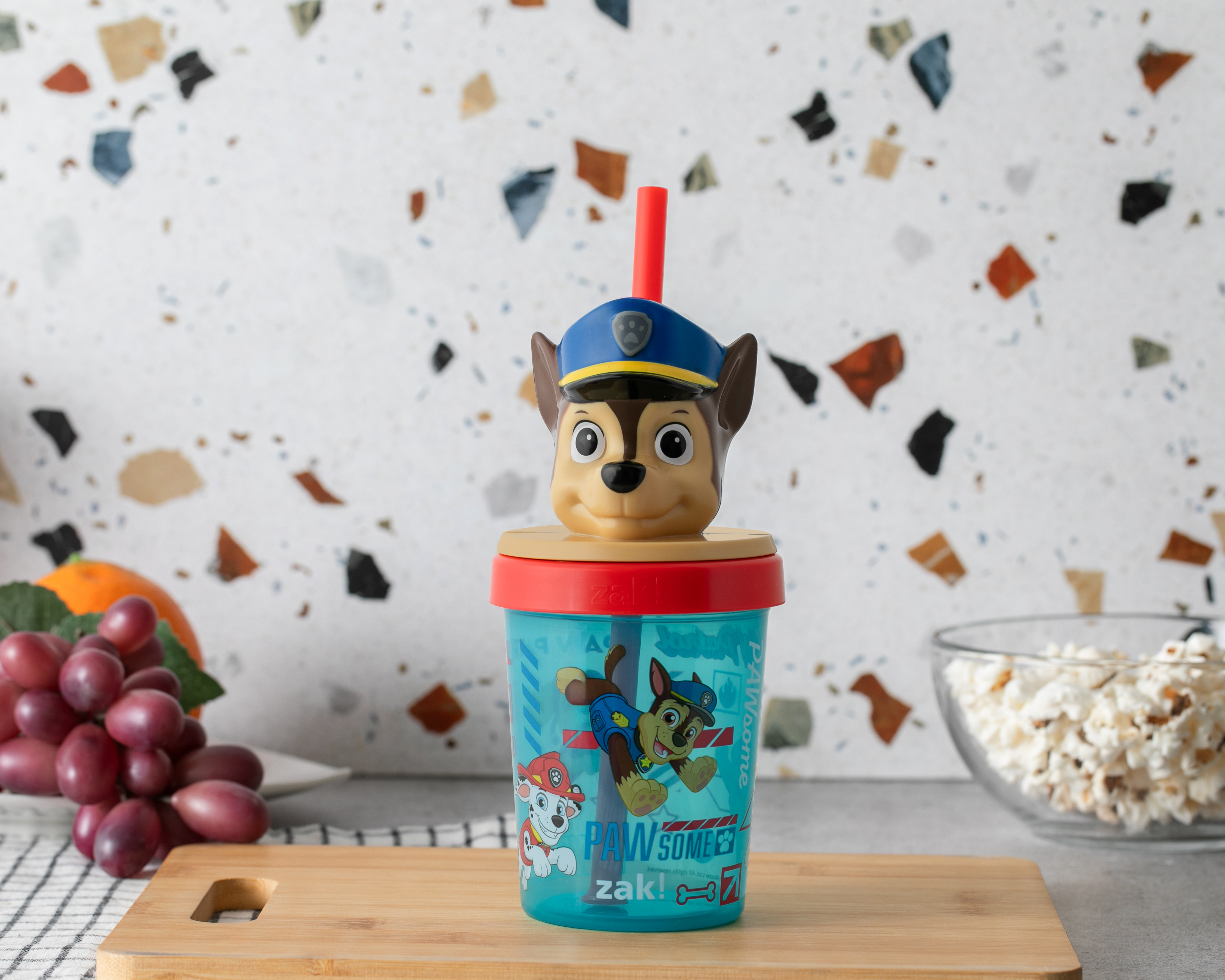 Foto 6 pulgar | Foto 5 | Vaso con Popote de Plástico Fun Kids Paw Patrol