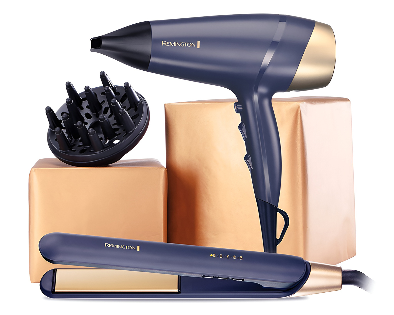 Foto 2 | Foto 2 | Combo de Plancha para Cabello y Secadora Remington Sapphire Luxe con Accesorios