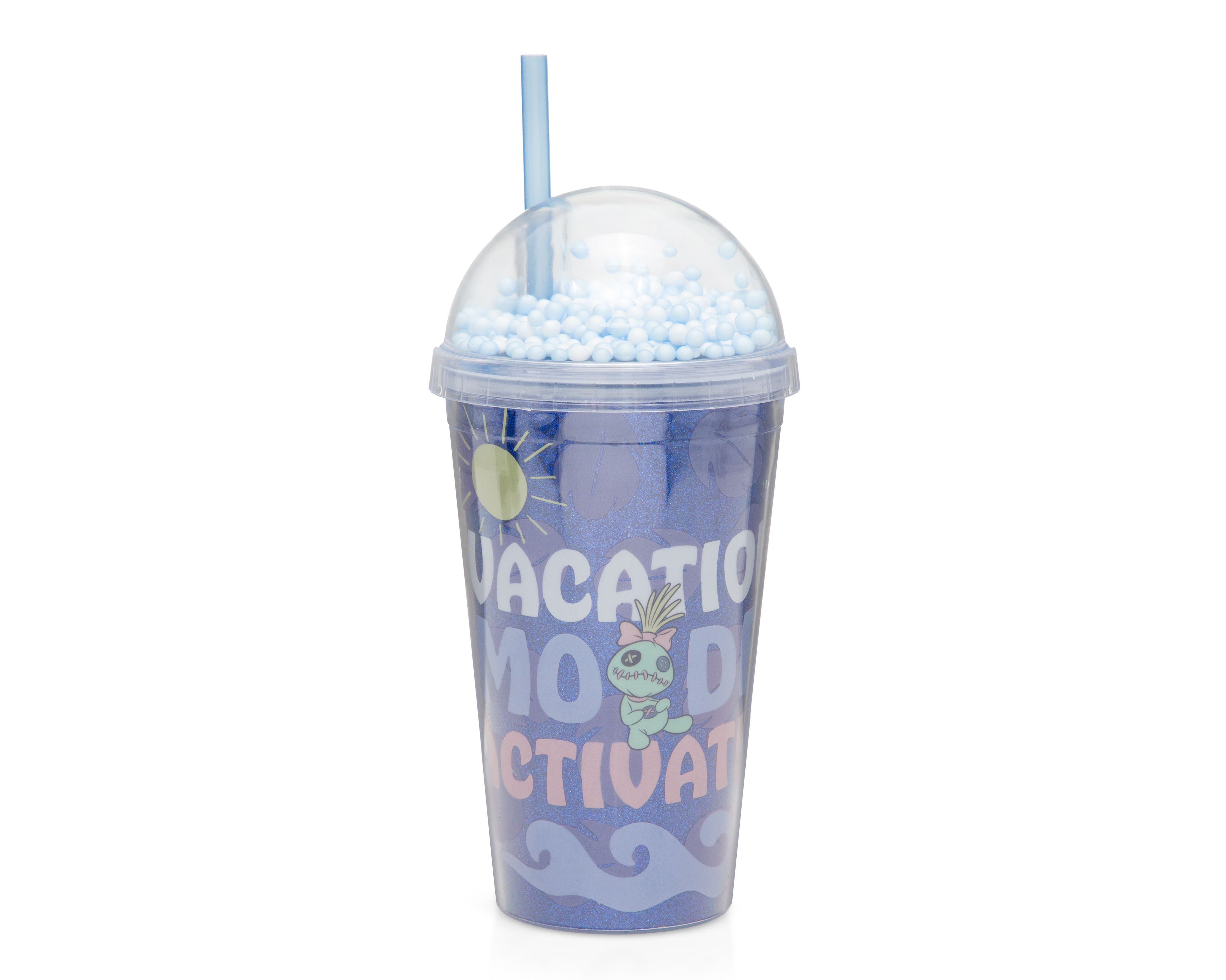 Foto 2 pulgar | Foto 1 | Vaso con Tapadera de Plástico Fun Kids Stitch 480 ml
