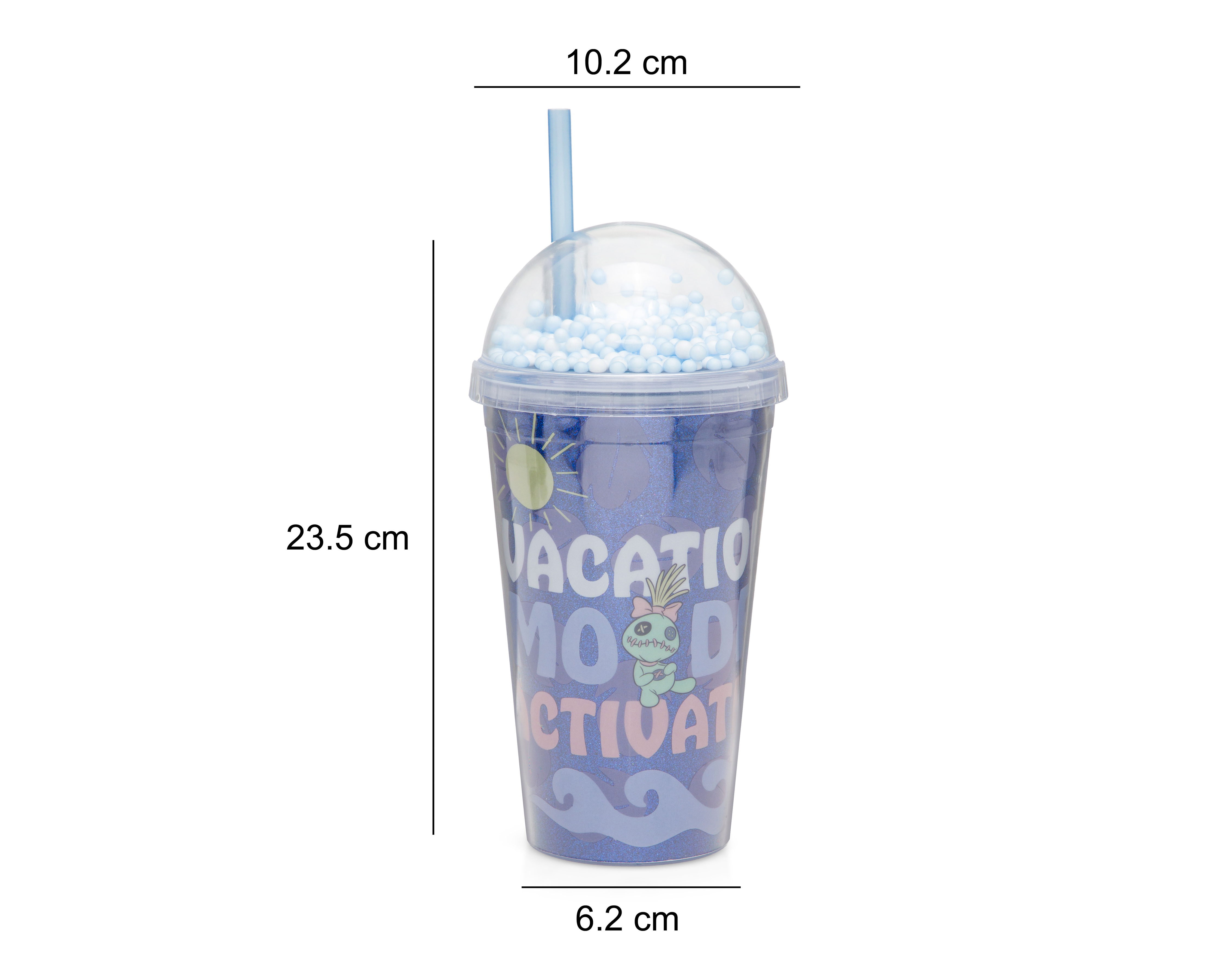 Foto 6 | Foto 6 | Vaso con Tapadera de Plástico Fun Kids Stitch 480 ml