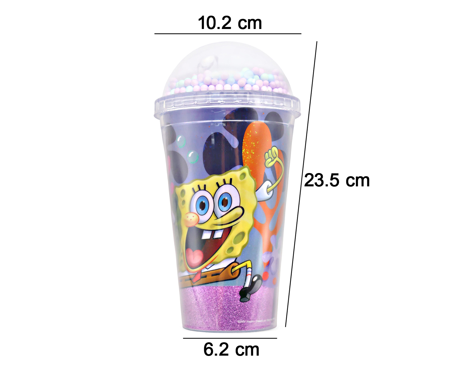 Foto 7 pulgar | Foto 6 | Vaso con Tapadera de Plástico Fun Kids Bob Esponja 480 ml