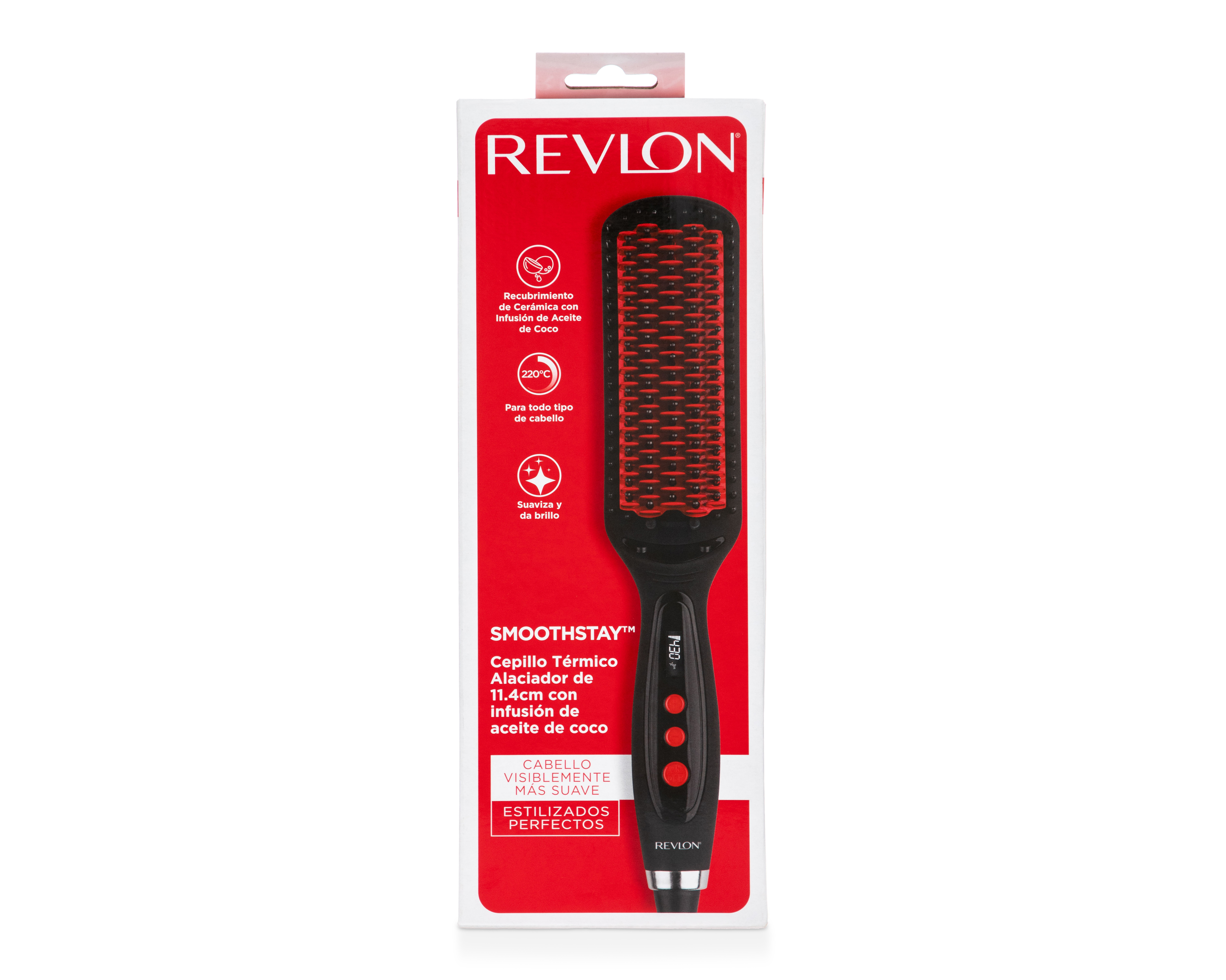 Foto 4 | Foto 4 | Cepillo Alaciador Revlon XL Smoothstay con Infusión de Aceite de Coco