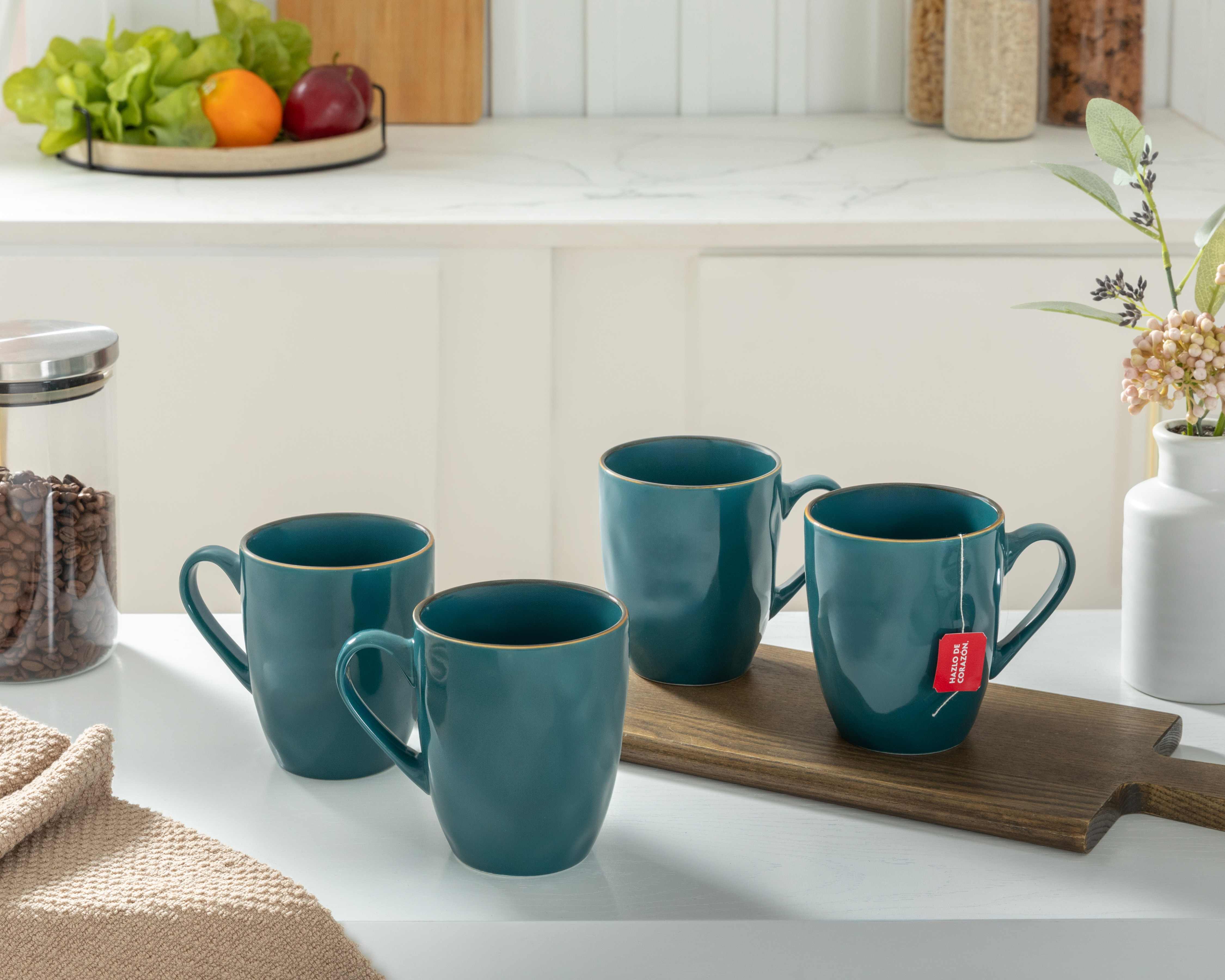 Foto 5 pulgar | Foto 4 | Taza de Cerámica Starhaus 450 ml 4 Piezas