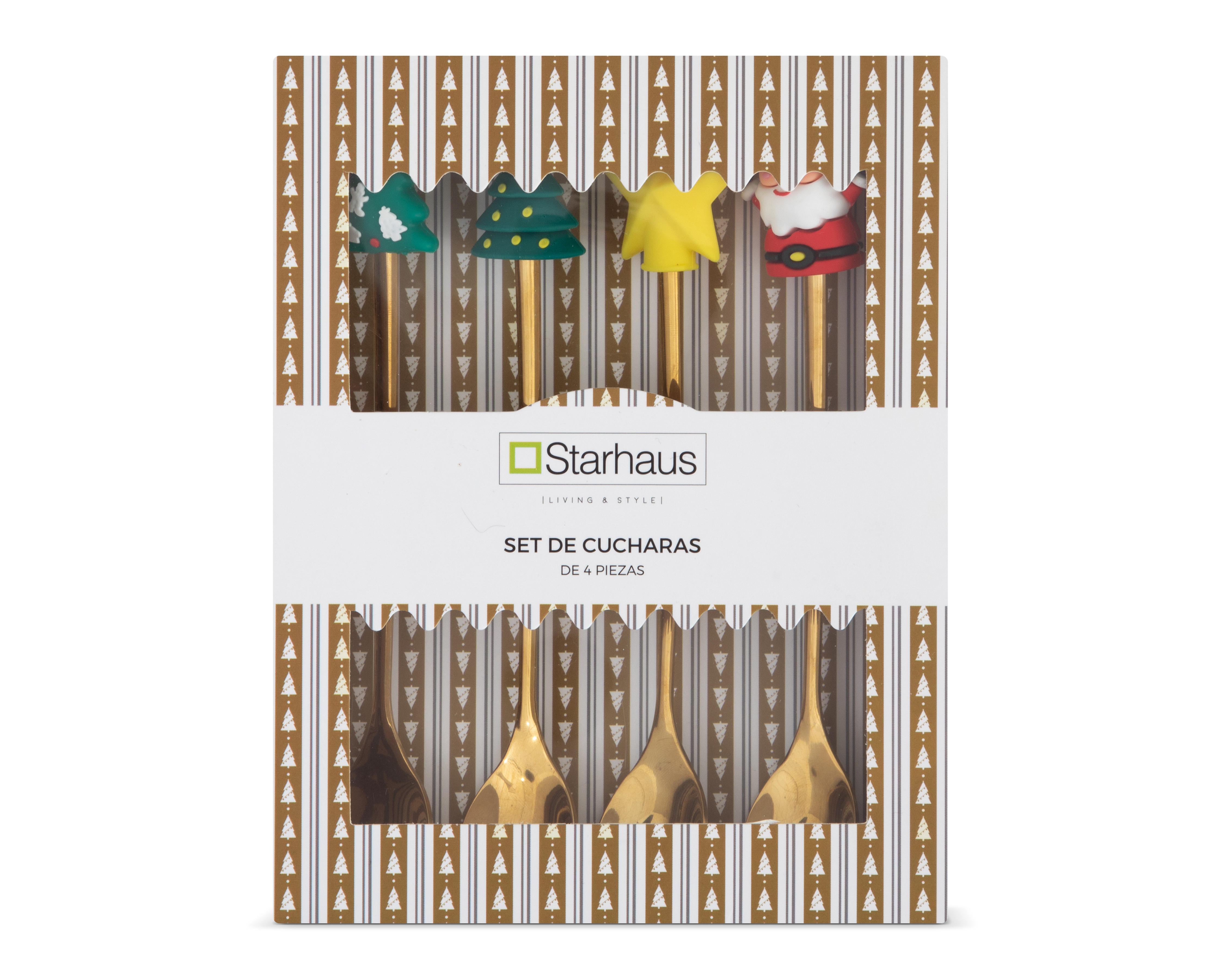 Set de Cucharas Starhaus Navideñas 4 Piezas