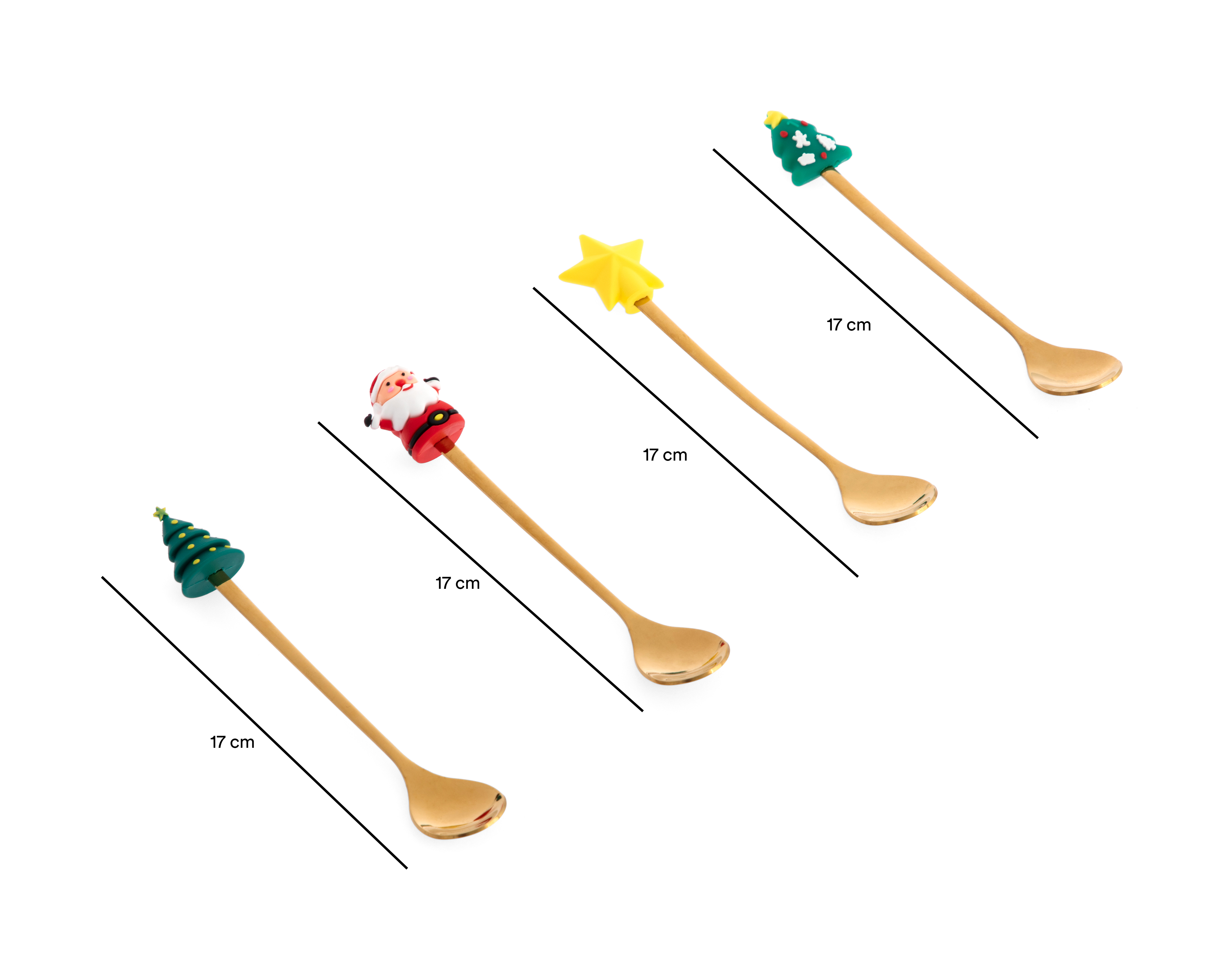 Foto 6 | Foto 6 | Set de Cucharas Starhaus Navideñas 4 Piezas