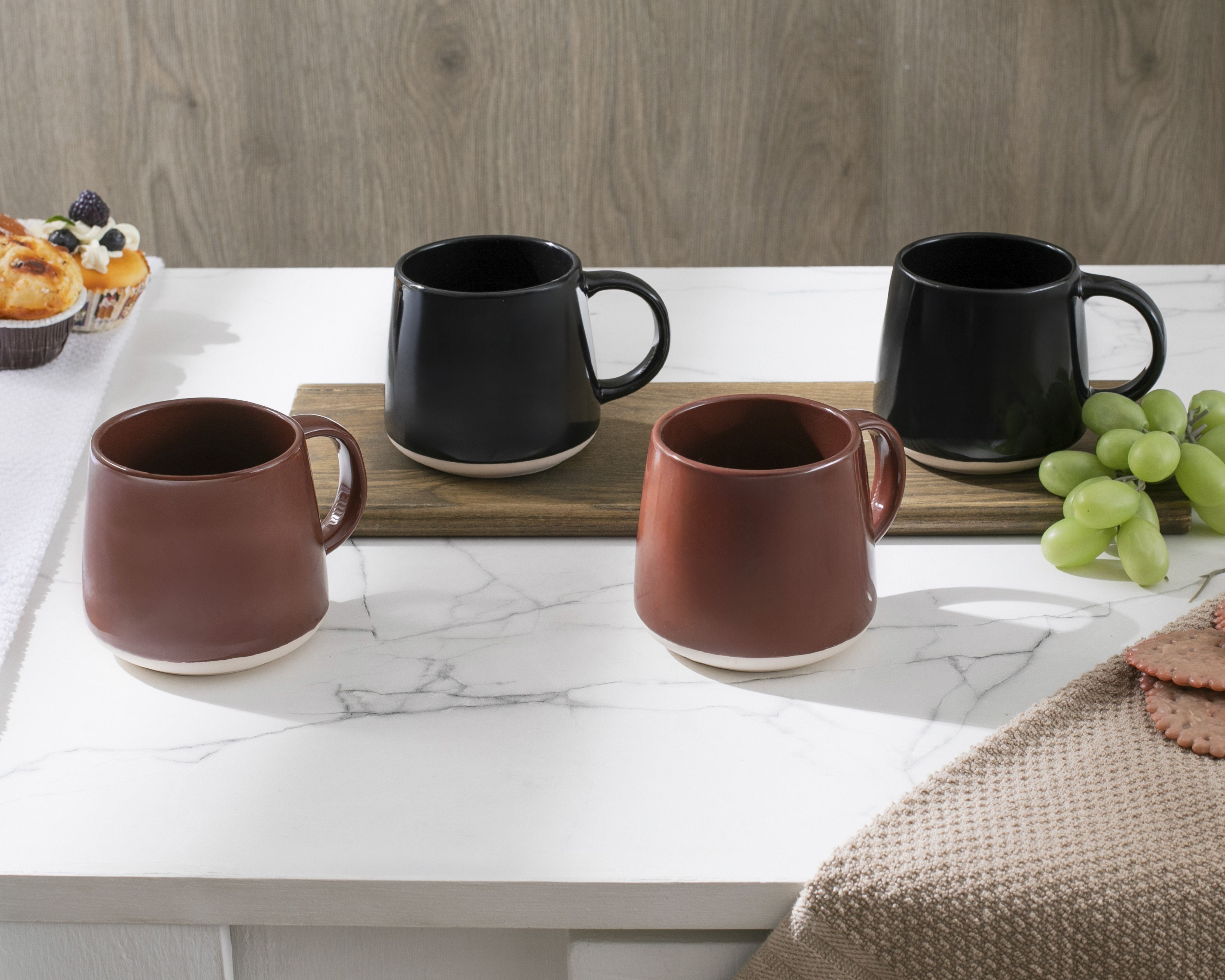 Foto 5 pulgar | Foto 4 | Taza de Cerámica Starhaus 354 ml 4 Piezas