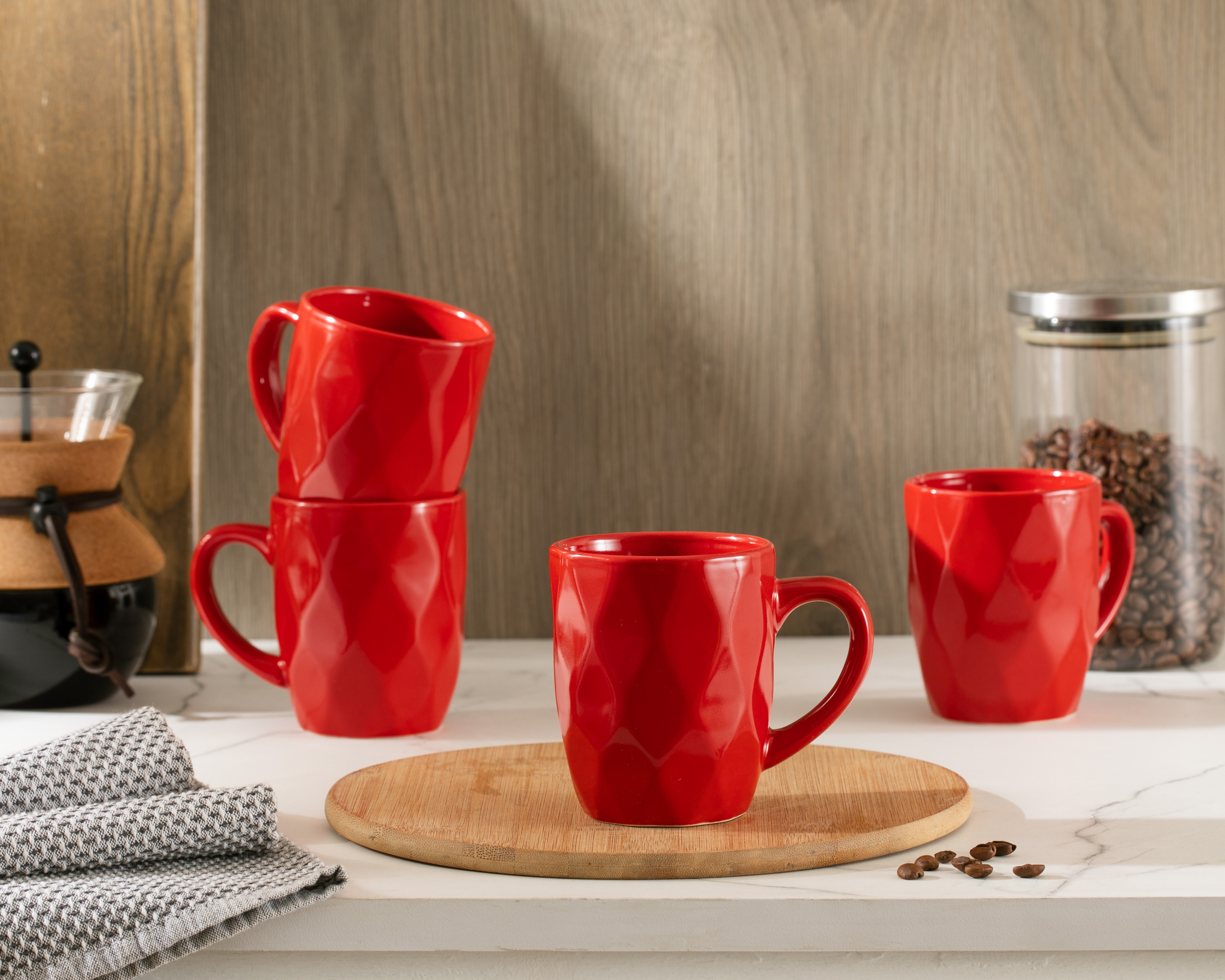 Foto 5 pulgar | Foto 4 | Taza de Cerámica Starhaus 325 ml 4 Piezas