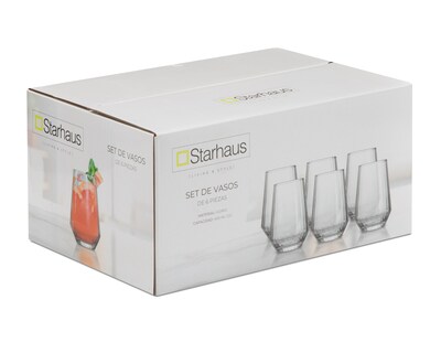 Foto 2 | Foto 2 | Juego de Vasos de Vidrio Starhaus 6 Piezas