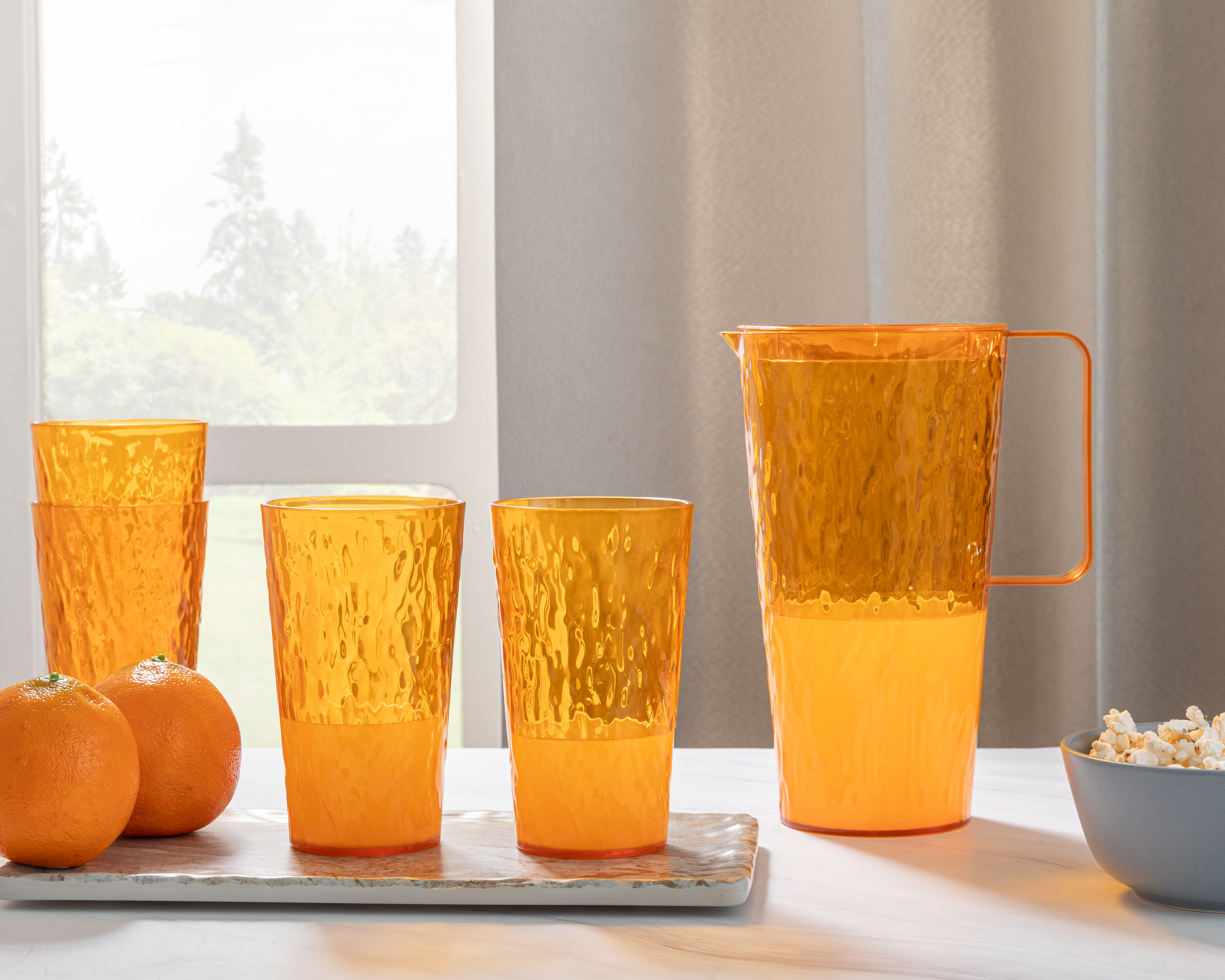 Juego de Jarra y Vasos de Plástico Starhaus 5 Piezas