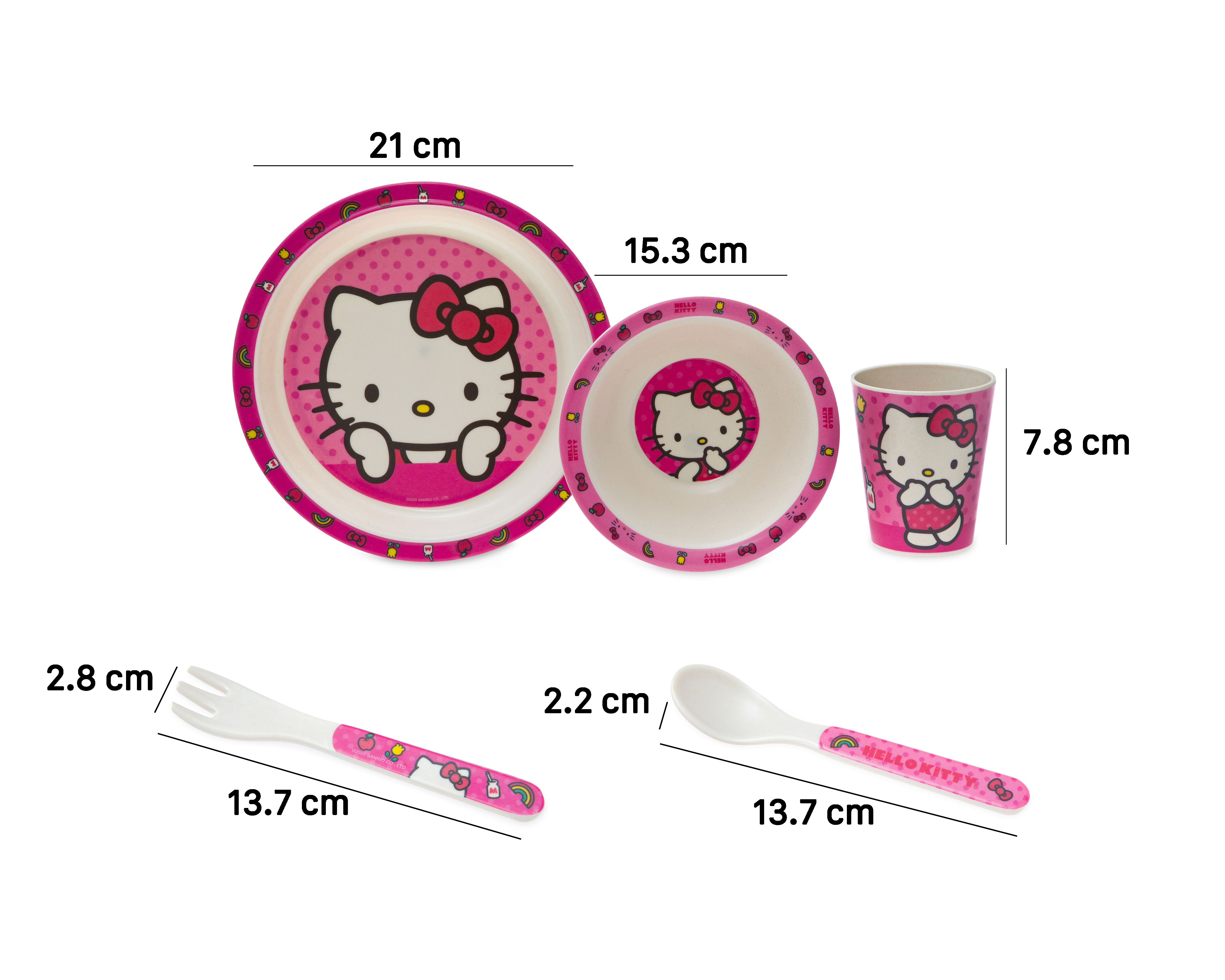 Foto 8 | Foto 8 | Vajilla de Bambú Rosa 1 Persona 5 Piezas