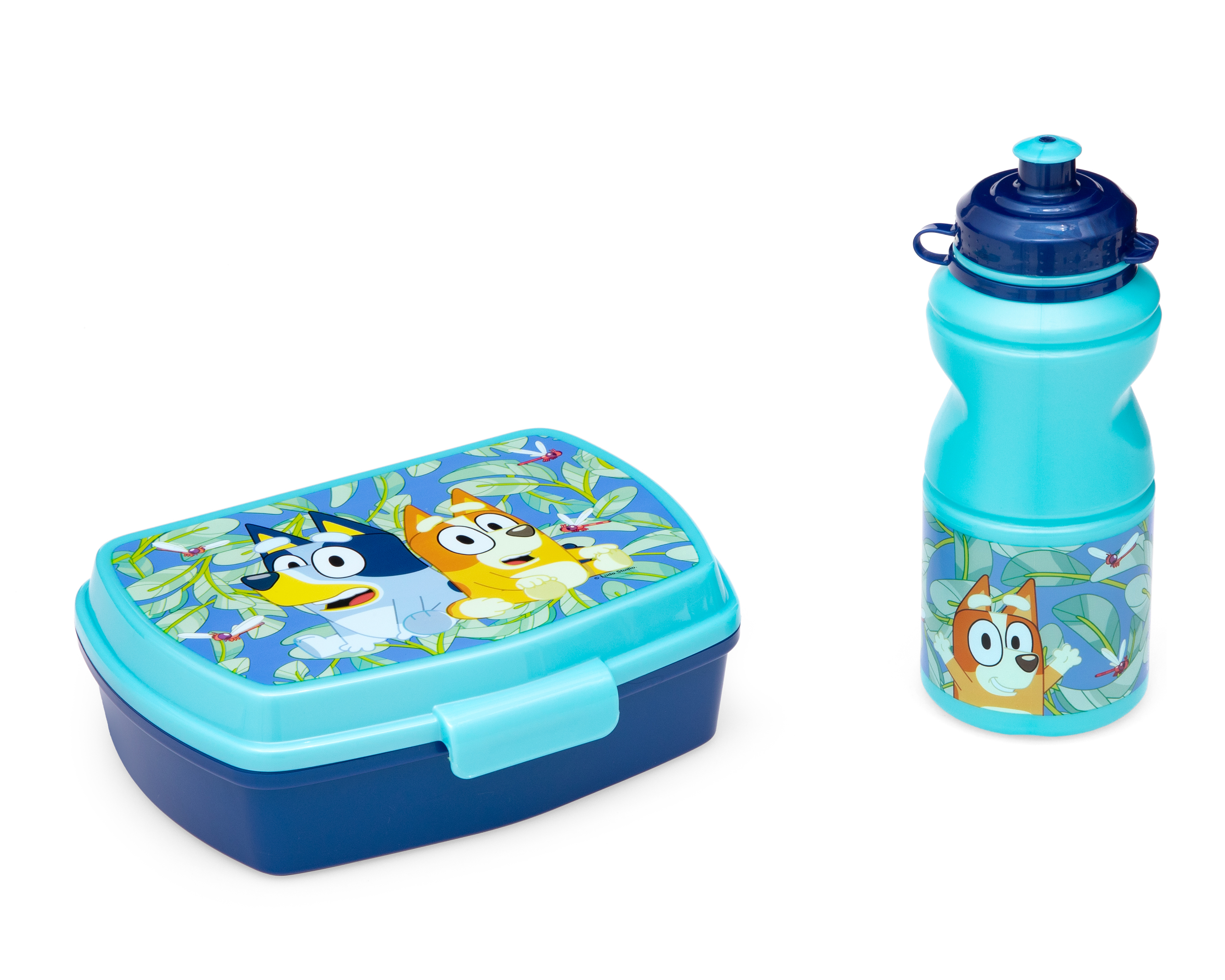 Contendor y Botella de Agua de Plástico Bluey 2 Piezas
