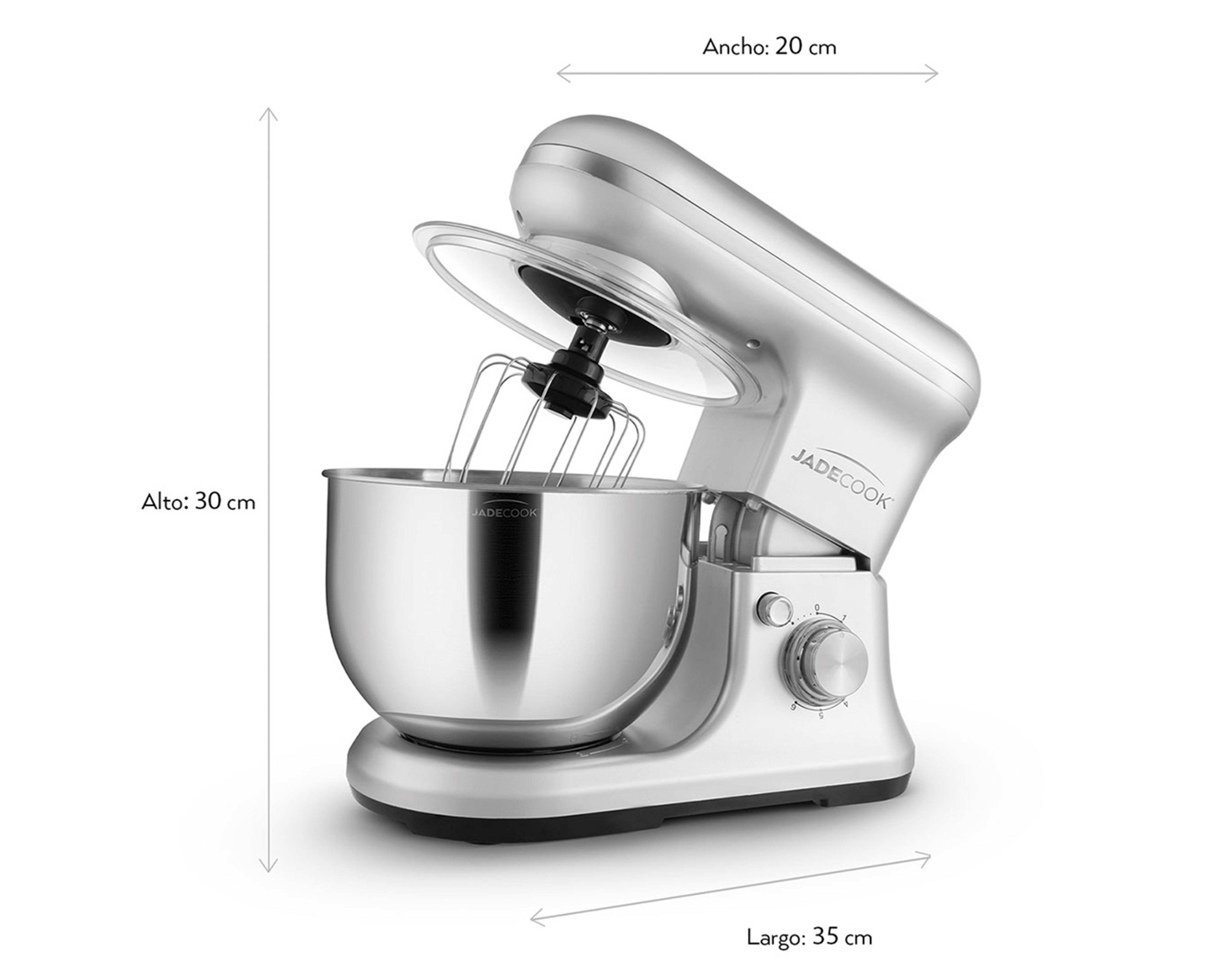 Foto 7 | Foto 7 | Batidora de Pedestal Jade Cook 4 en 1 C0530-00 6 Velocidades 8 Accesorios