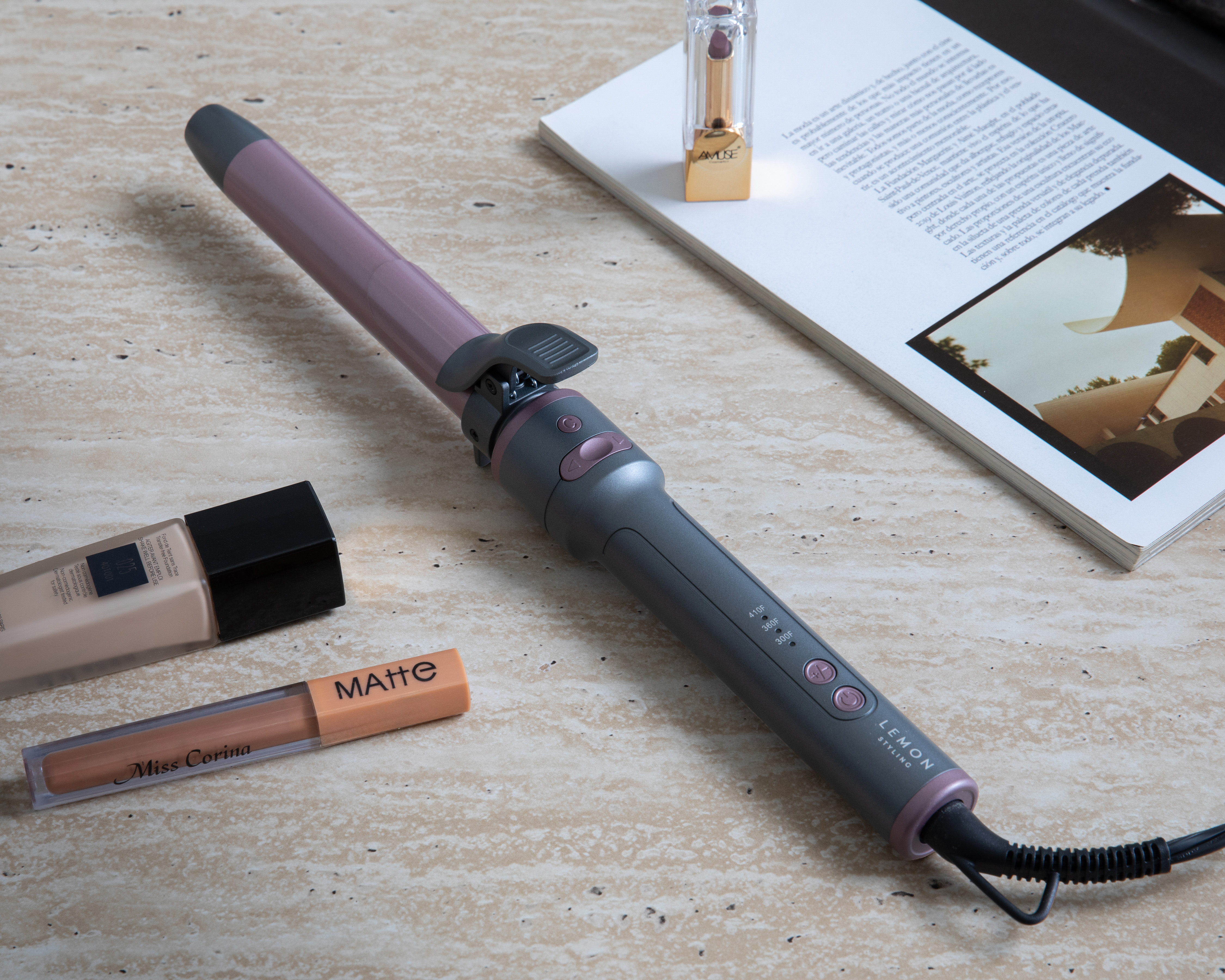 Foto 5 | Foto 5 | Rizador Rotativo Lemon Styling Blossom con Ajuste de Temperatura