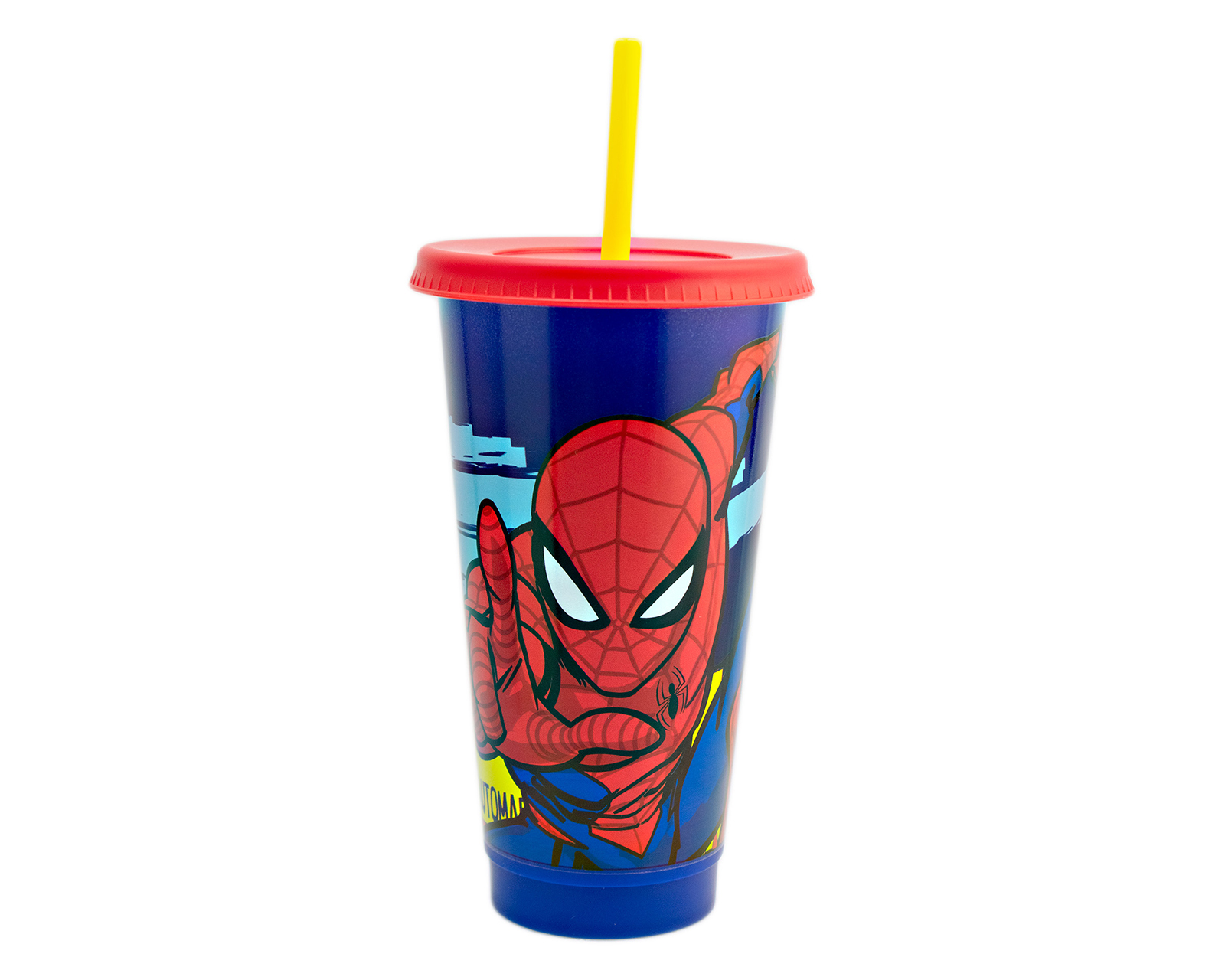 Foto 2 pulgar | Foto 1 | Vaso con Popote de Plástico Fun Kids 680 ml