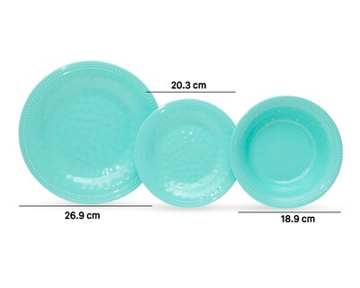 Foto 7 | Foto 7 | Vajilla de Melamina Azul para 4 Personas 12 Piezas