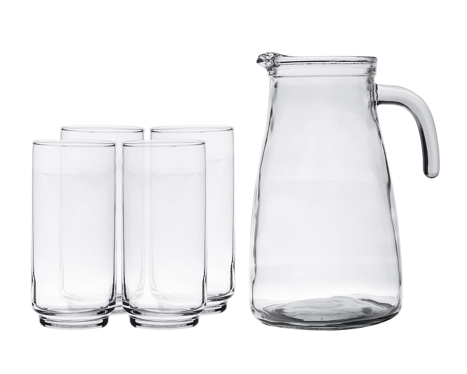 Juego de Jarra y Vasos de Cristal Glassia 5 Piezas