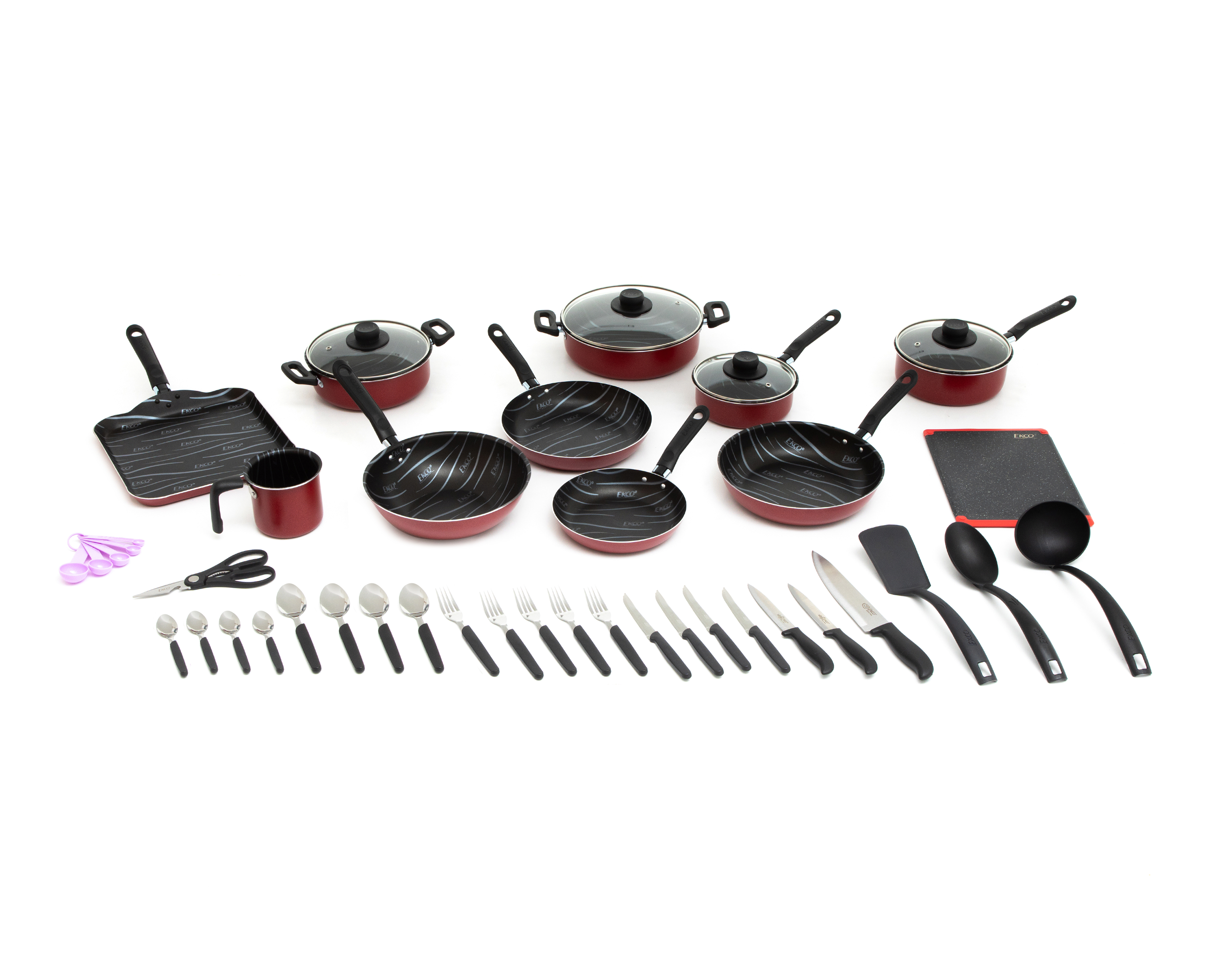 Batería de Cocina Ekco de Aluminio 43 Piezas