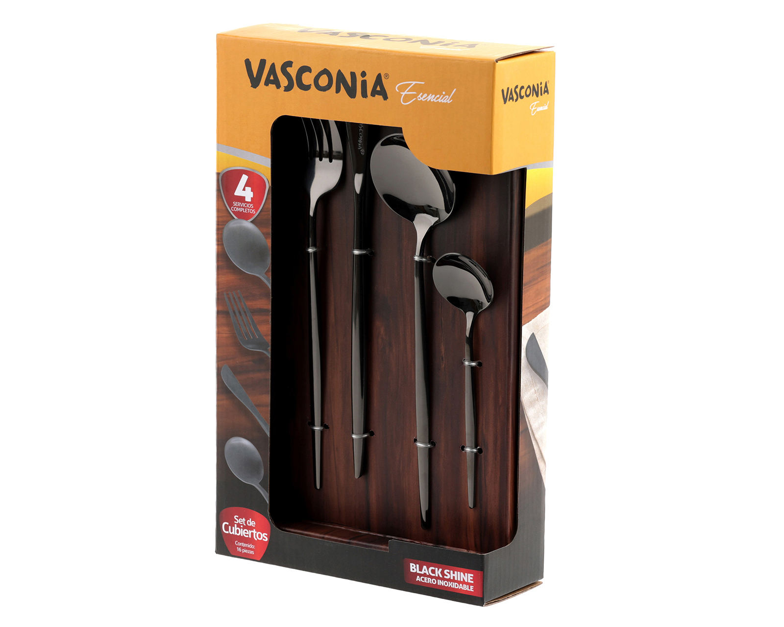 Foto 7 | Foto 7 | Juego de Cubiertos Vasconia de Acero Inoxidable 16 Piezas
